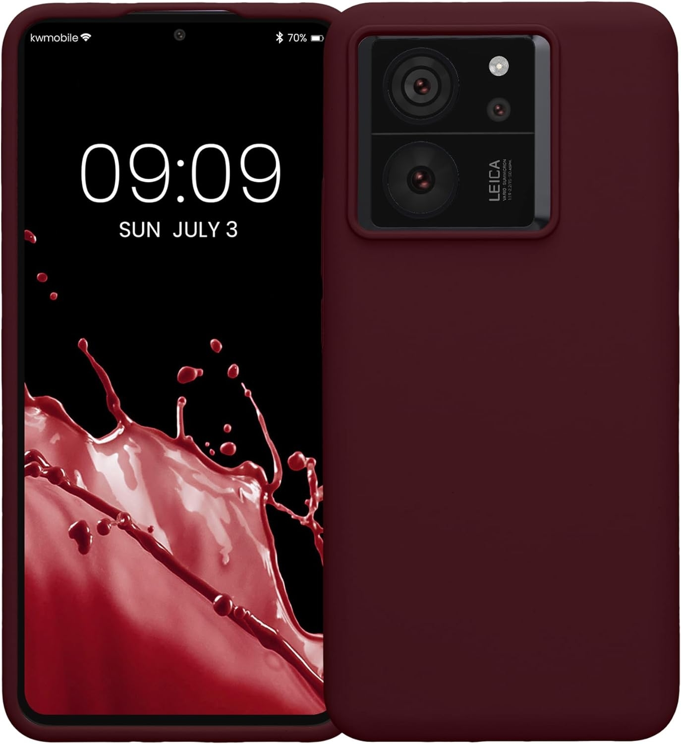KWmobile Soft Flexible Rubber Cover - Θήκη Σιλικόνης Xiaomi 13T / 13T Pro - Bordeaux Violet