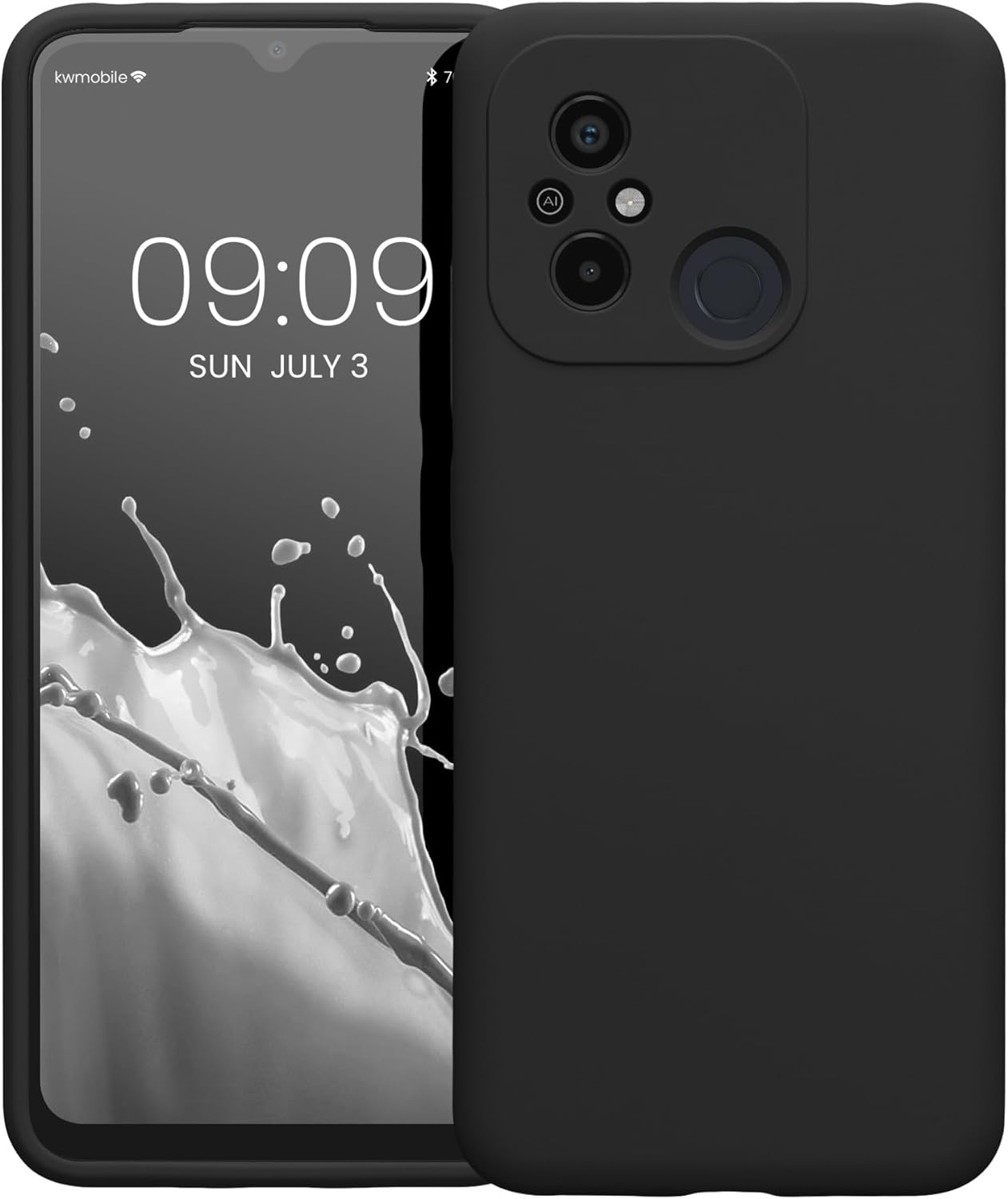 KWmobile Soft Flexible Rubber Cover - Θήκη Σιλικόνης Xiaomi Redmi 12C - Black