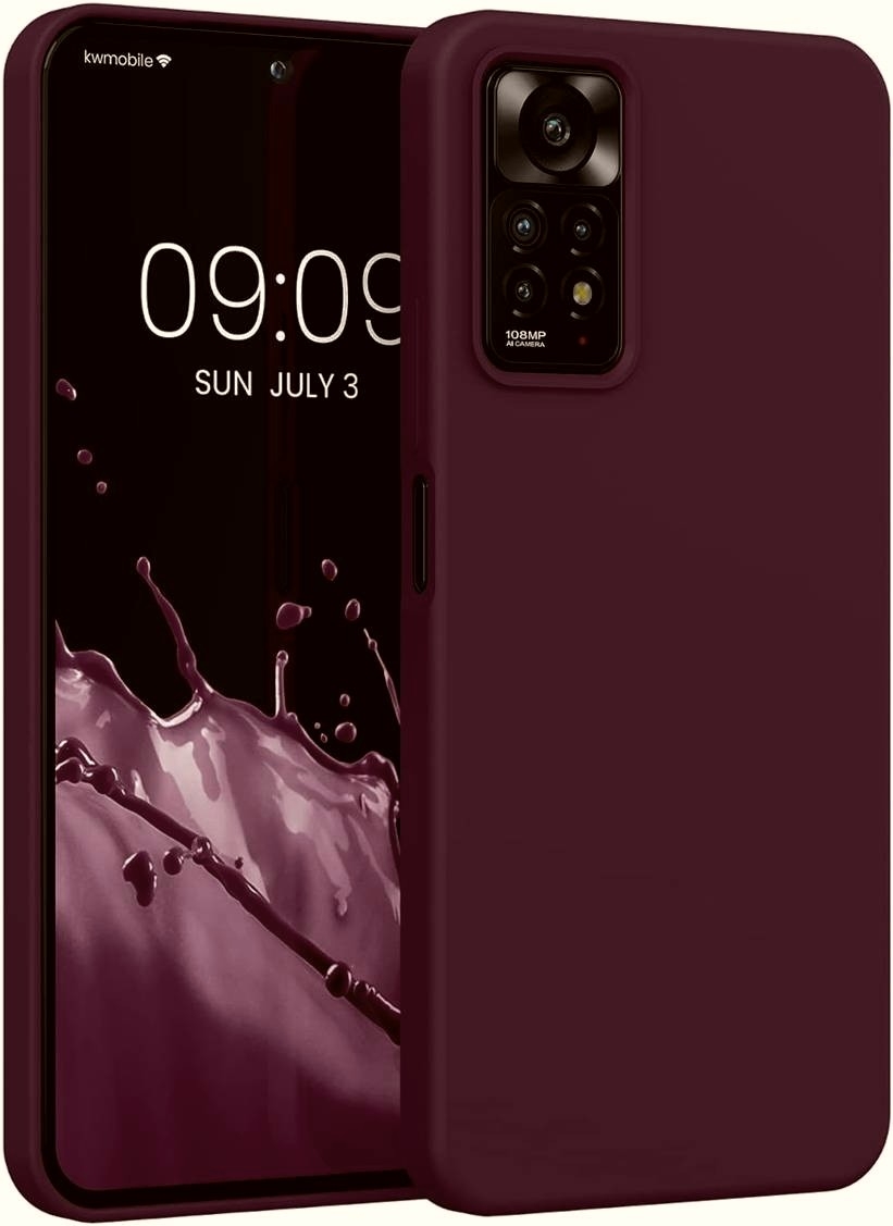 KWmobile Soft Flexible Rubber Cover - Θήκη Σιλικόνης Xiaomi Redmi Note 11 Pro / Redmi Note 12 Pro 4G - Bordeaux Violet