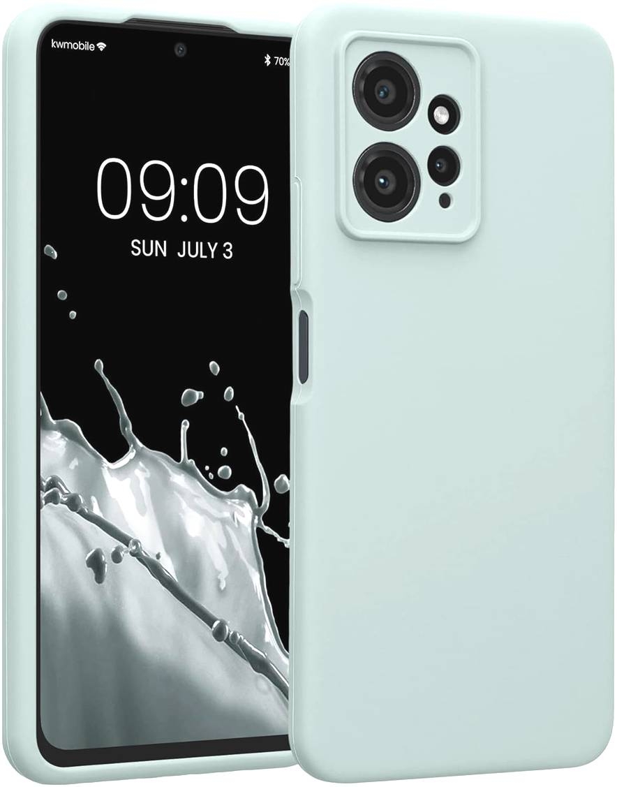 KWmobile Soft Flexible Rubber Cover - Θήκη Σιλικόνης Xiaomi Redmi Note 12 4G με Πλαίσιο Κάμερας - Cool Mint