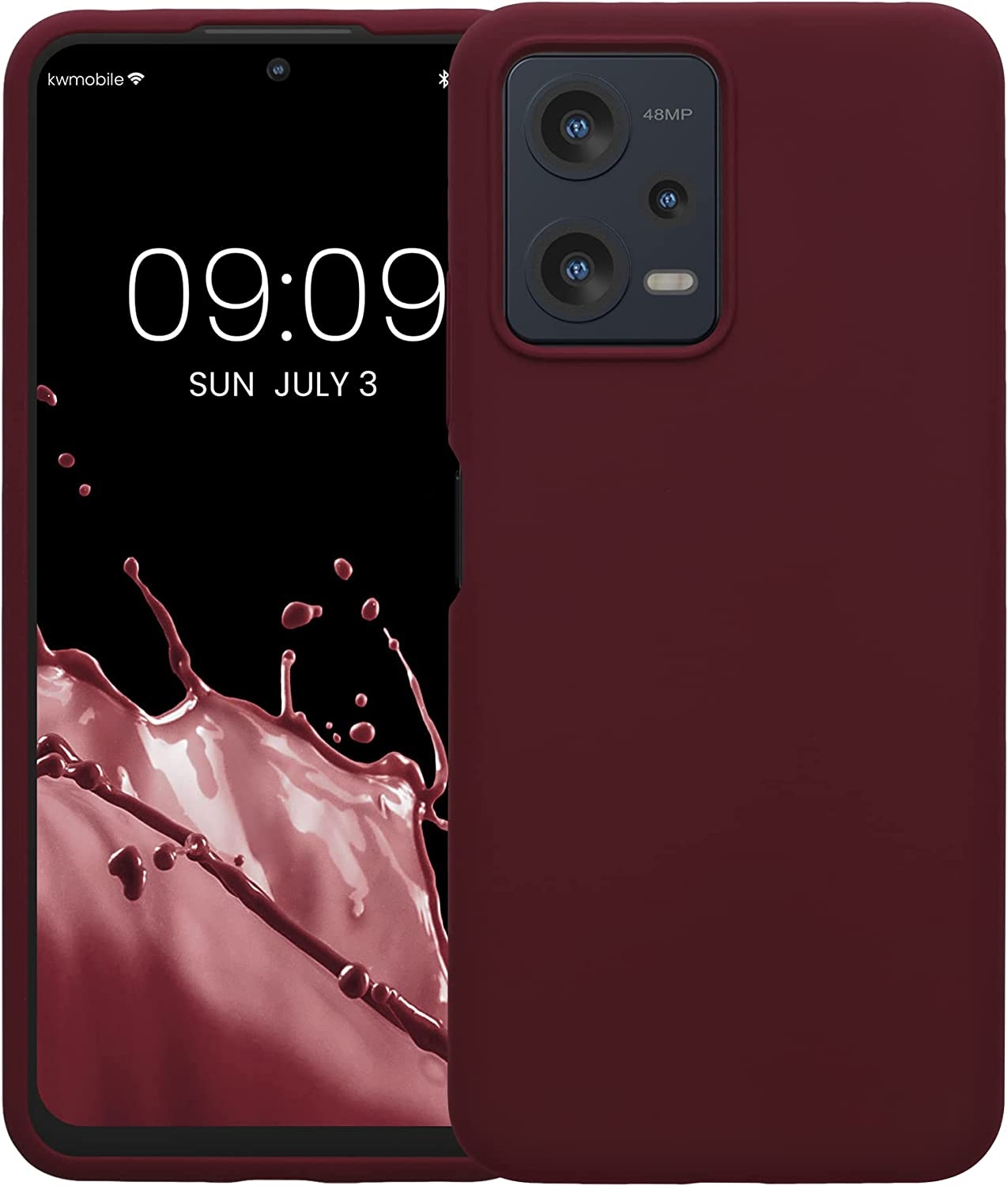 KWmobile Soft Flexible Rubber Cover - Θήκη Σιλικόνης Xiaomi Redmi Note 12 5G / Poco X5 - Bordeaux Violet