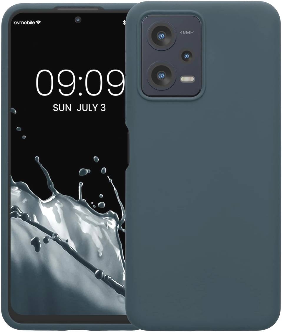 KWmobile Soft Flexible Rubber Cover - Θήκη Σιλικόνης Xiaomi Redmi Note 12 5G / Poco X5 - Dark Slate (60889.202)