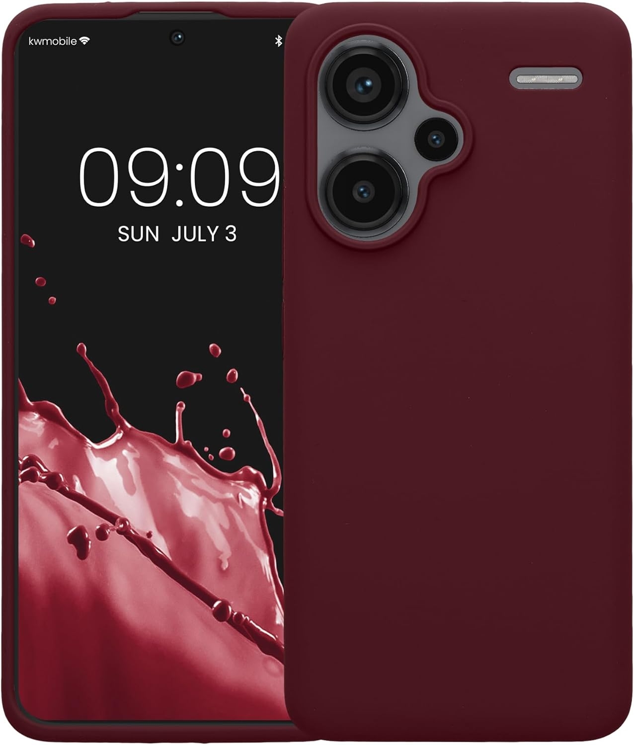 Θήκη Σιλικόνης - Xiaomi Redmi Note 13 Pro Plus - KWmobile Soft Flexible Rubber Cover - Bordeaux Violet