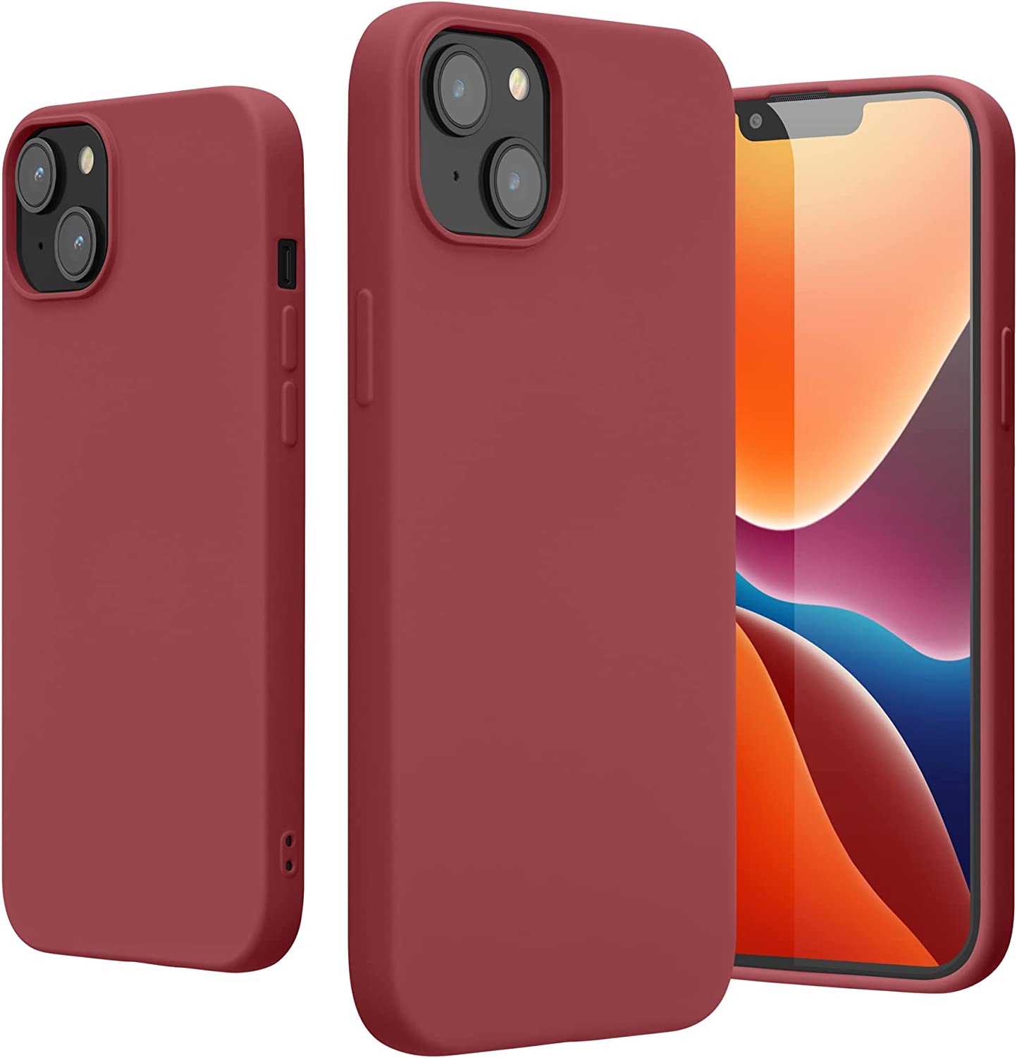 KWmobile Soft Slim Flexible Rubber Cover - Θήκη Σιλικόνης Apple iPhone 14 Plus - Dark Rose