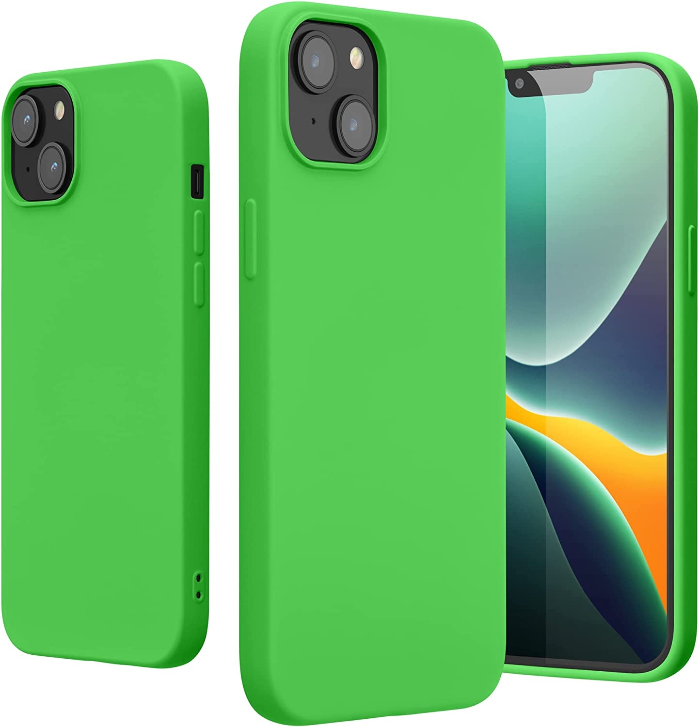 KWmobile Soft Slim Flexible Rubber Cover - Θήκη Σιλικόνης Apple iPhone 14 Plus - Lime Green 