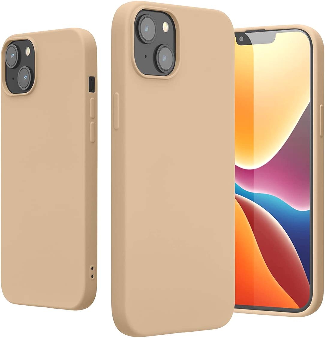 KWmobile Soft Slim Flexible Rubber Cover - Θήκη Σιλικόνης Apple iPhone 14 Plus - Mother Of Pearl