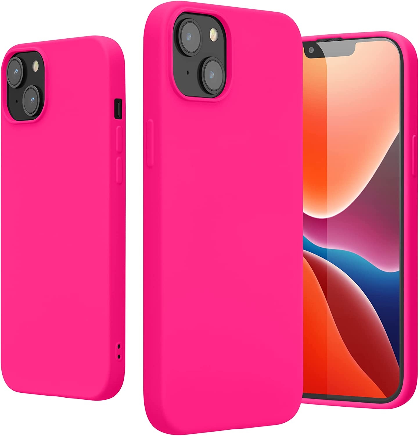 KWmobile Soft Slim Flexible Rubber Cover - Θήκη Σιλικόνης Apple iPhone 14 Plus - Neon Pink 