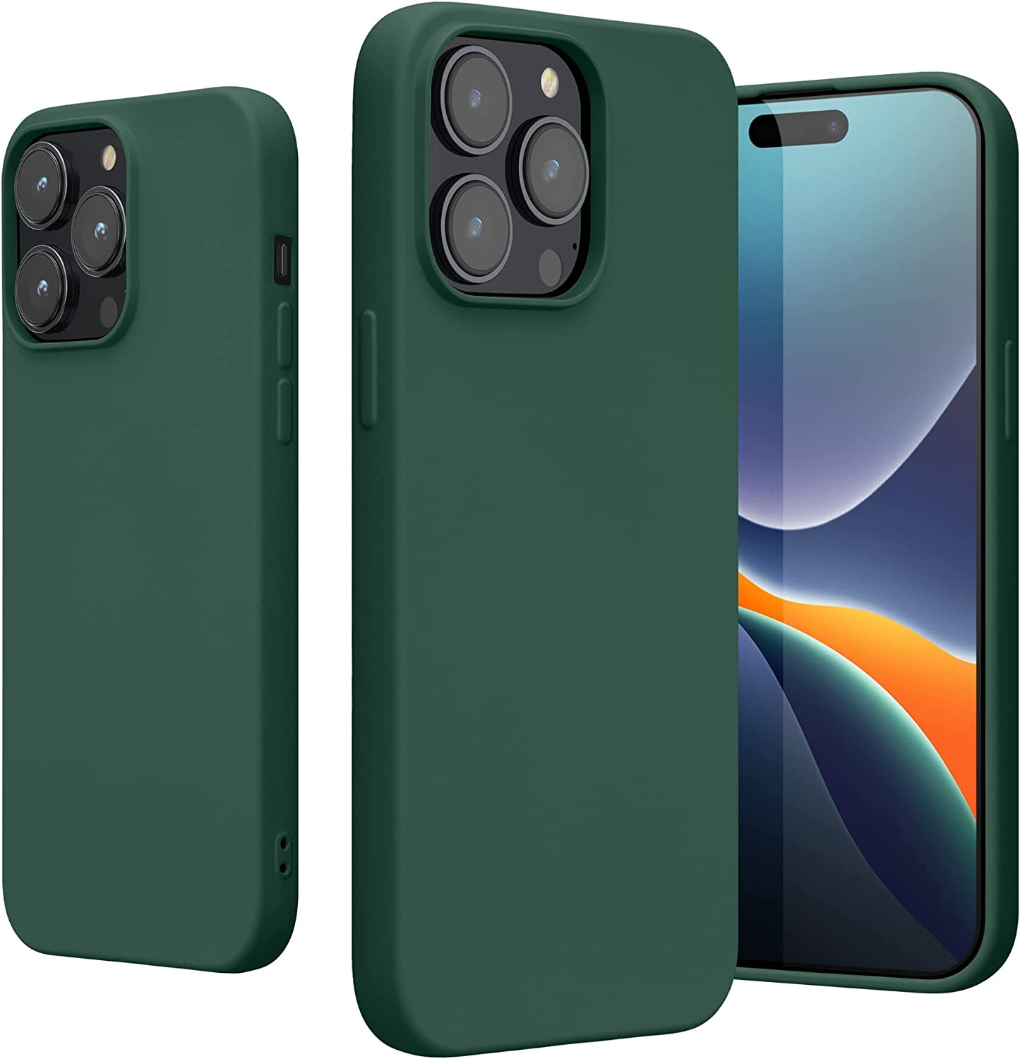 KWmobile Soft Slim Flexible Rubber Cover - Θήκη Σιλικόνης Apple iPhone 14 Pro Max - Forest Green