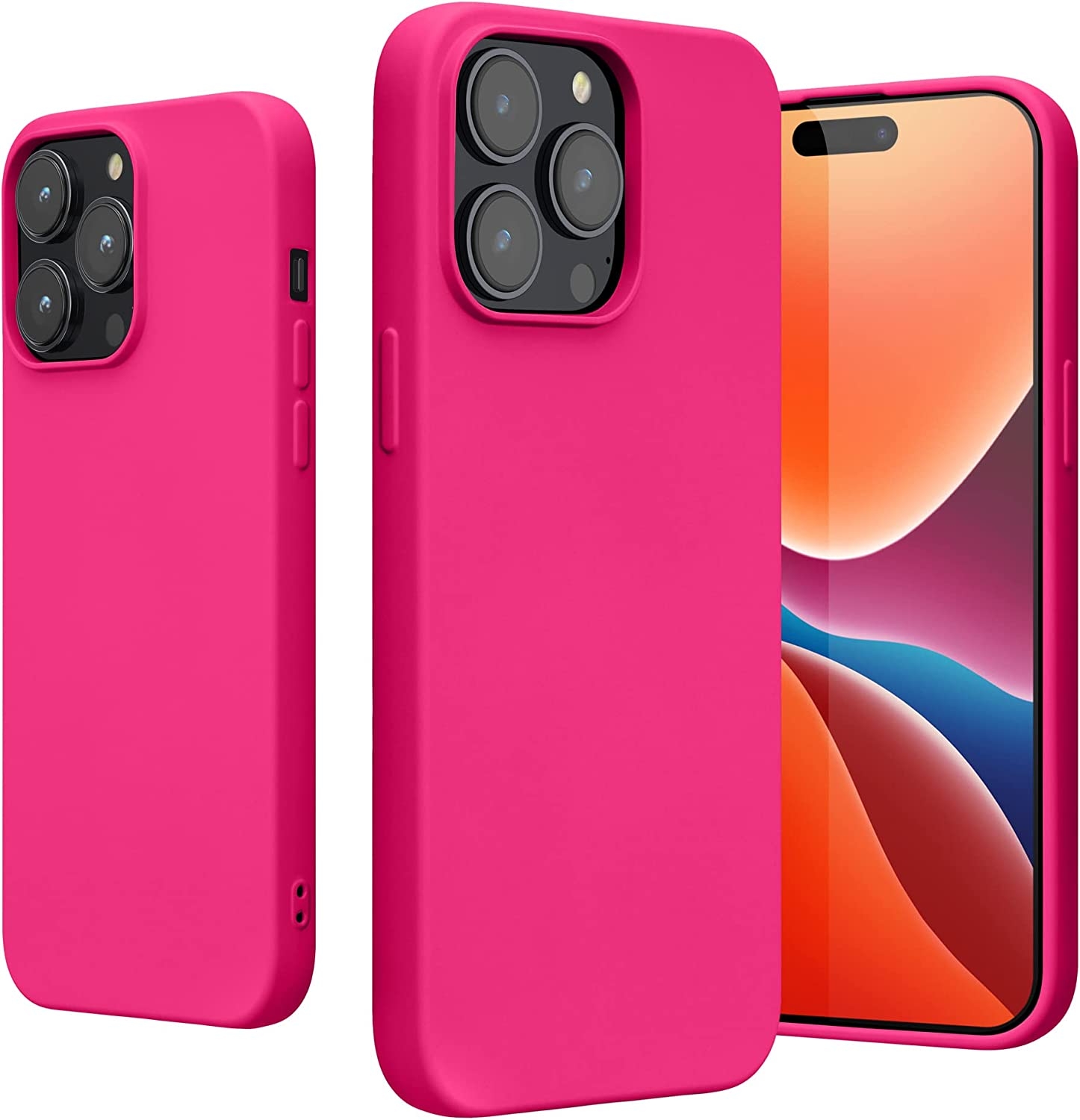 KWmobile Soft Slim Flexible Rubber Cover - Θήκη Σιλικόνης Apple iPhone 14 Pro Max - Neon Pink