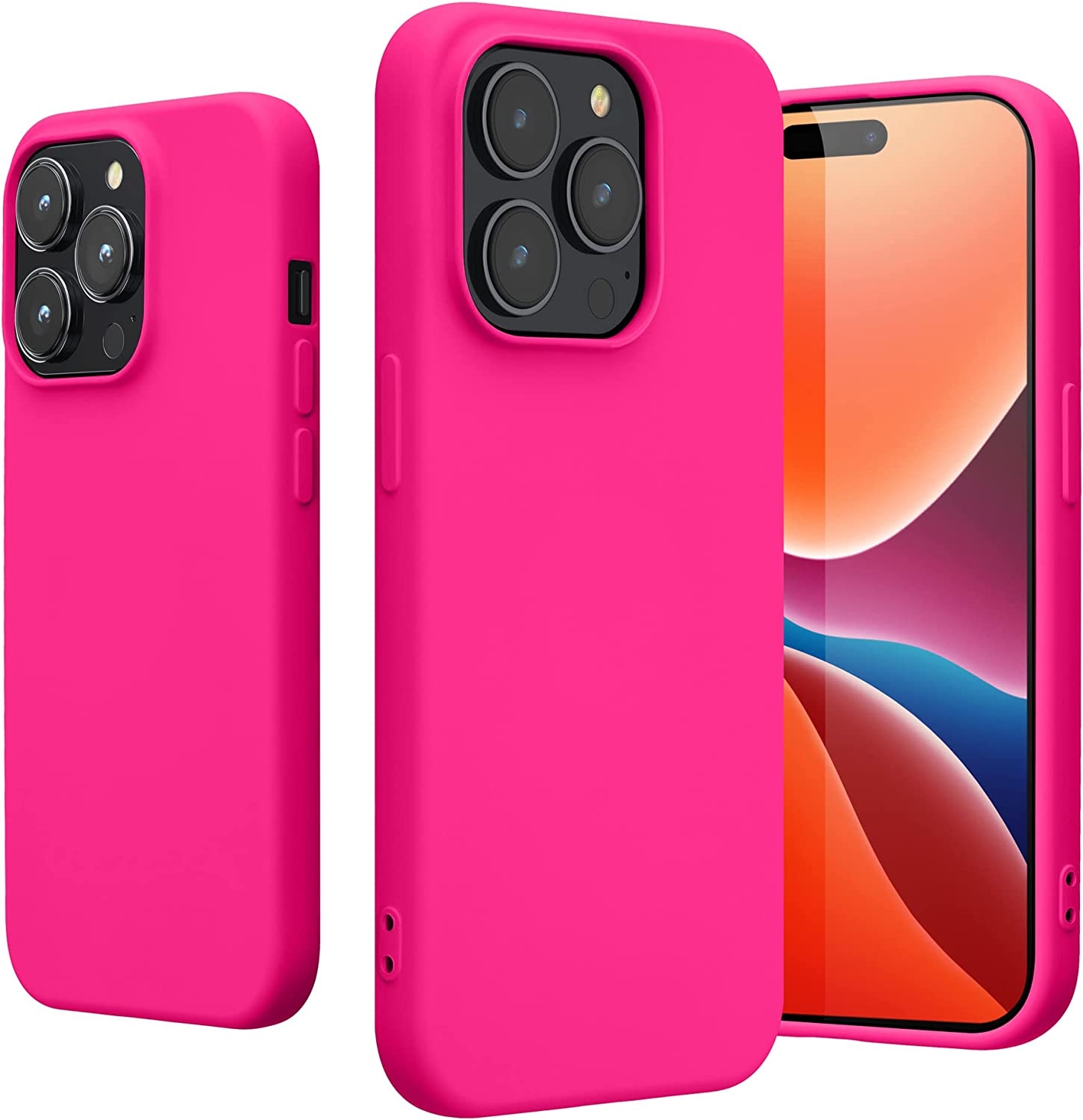 KWmobile Soft Slim Flexible Rubber Cover - Θήκη Σιλικόνης Apple iPhone 14 Pro - Neon Pink