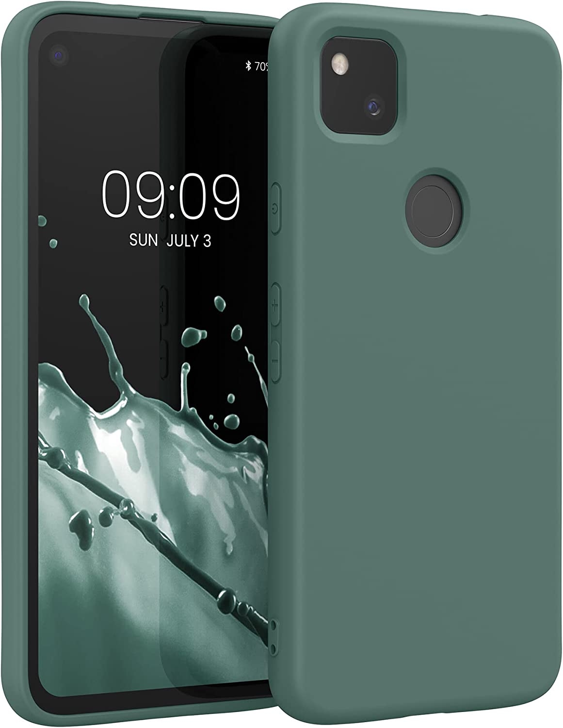 KWmobile Soft Slim Flexible Rubber Cover - Θήκη Σιλικόνης Google Pixel 4a - Forest Green
