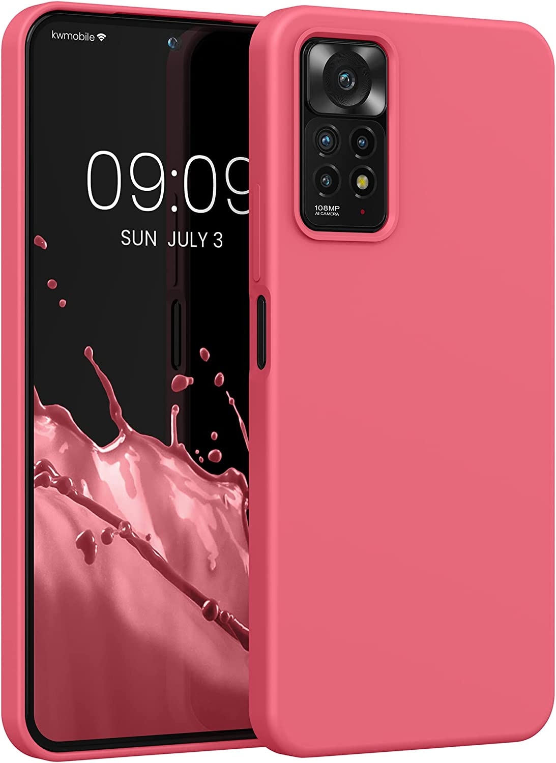 KWmobile Soft Slim Flexible Rubber Cover - Θήκη Σιλικόνης Xiaomi Redmi Note 11 Pro / Redmi Note 12 Pro 4G - Neon Coral