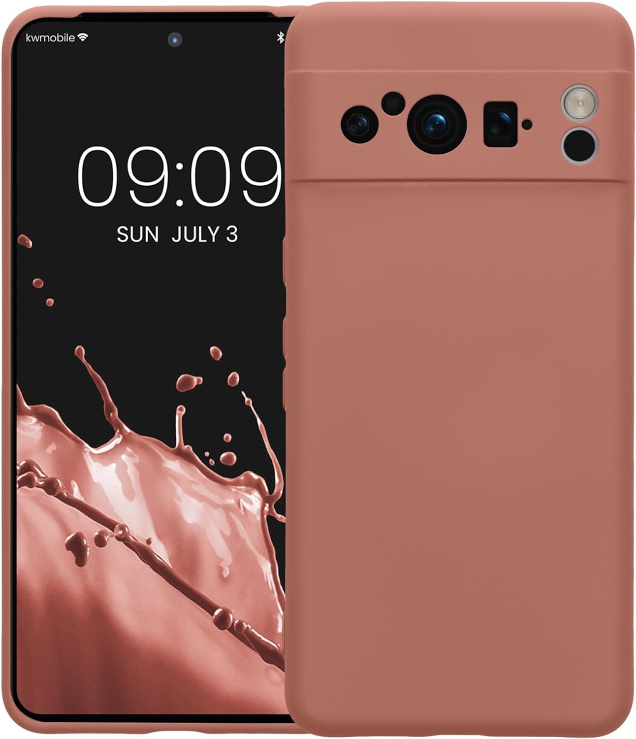 KWmobile Soft Slim Flexible Rubber Cover with Camera Protector - Θήκη Σιλικόνης Google Pixel 8 Pro με Πλαίσιο Κάμερας - Winter Rose