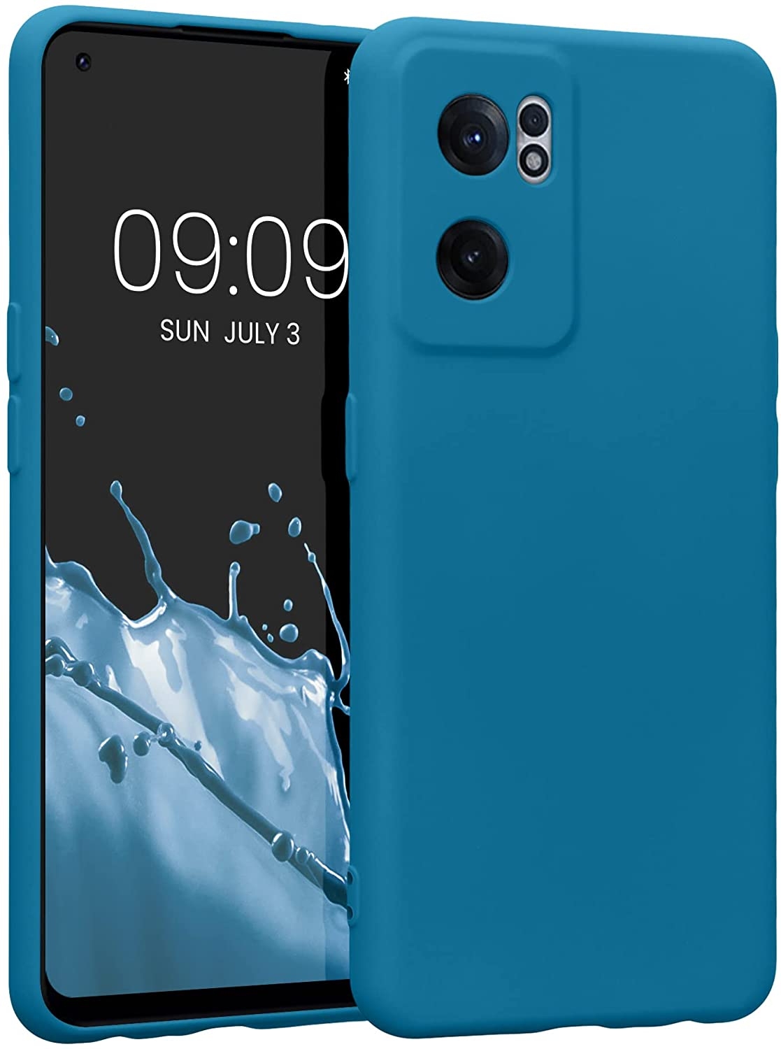 KWmobile Soft Slim Flexible Rubber Cover with Camera Protector - Θήκη Σιλικόνης OnePlus Nord CE 2 5G με Πλαίσιο Κάμερας - Caribbean Blue