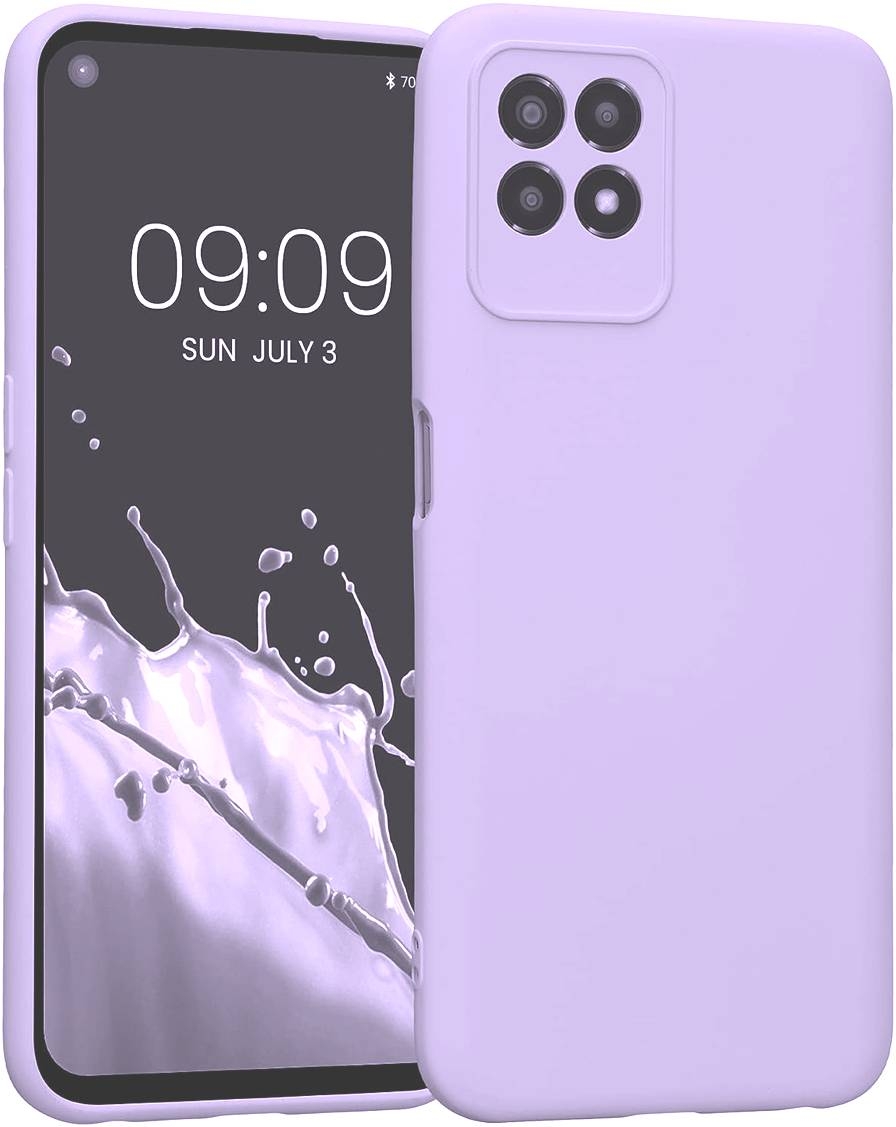 KWmobile Soft Slim Flexible Rubber Cover with Camera Protector - Θήκη Σιλικόνης Realme 8i με Πλαίσιο Κάμερας - Lavender