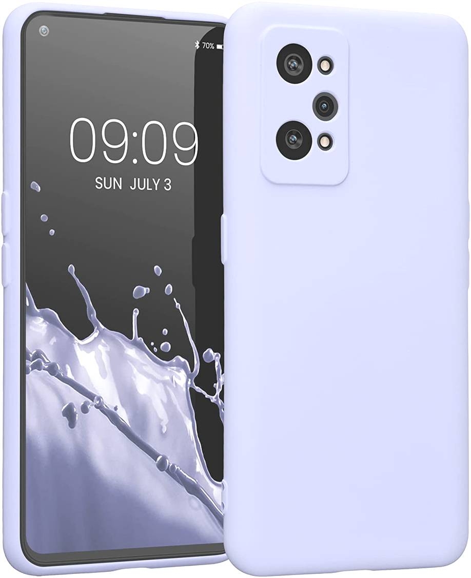 KWmobile Soft Slim Flexible Rubber Cover with Camera Protector - Θήκη Σιλικόνης Realme GT Neo 3T με Πλαίσιο Κάμερας - Light Lavender (59246.139)
