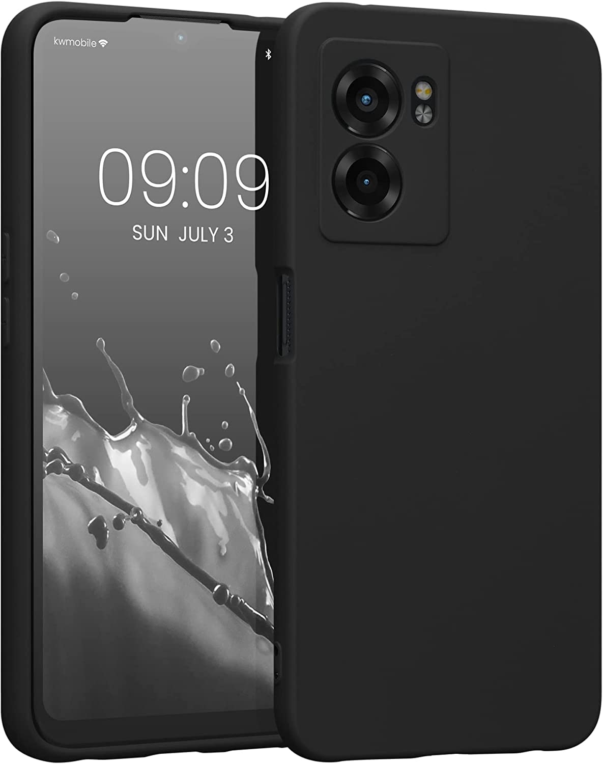 KWmobile Soft Slim Flexible Rubber Cover with Camera Protector - Θήκη Σιλικόνης Realme Narzo 50 5G με Πλαίσιο Κάμερας - Black Matte (59618.47)