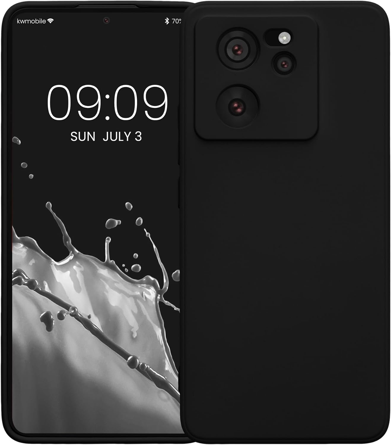 KWmobile Soft Slim Flexible Rubber Cover with Camera Protector - Θήκη Σιλικόνης Xiaomi 13T / 13T Pro με Πλαίσιο Κάμερας - Black