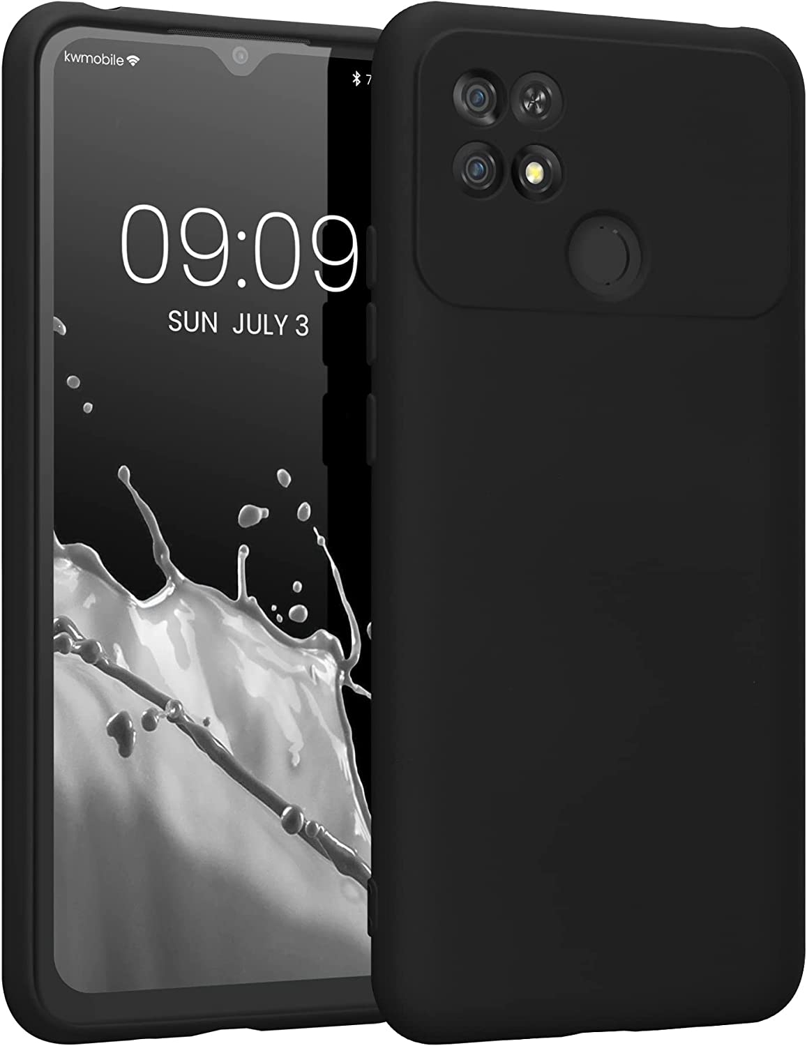 KWmobile Soft Slim Flexible Rubber Cover with Camera Protector - Θήκη Σιλικόνης Xiaomi Poco C40 με Πλαίσιο Κάμερας - Black