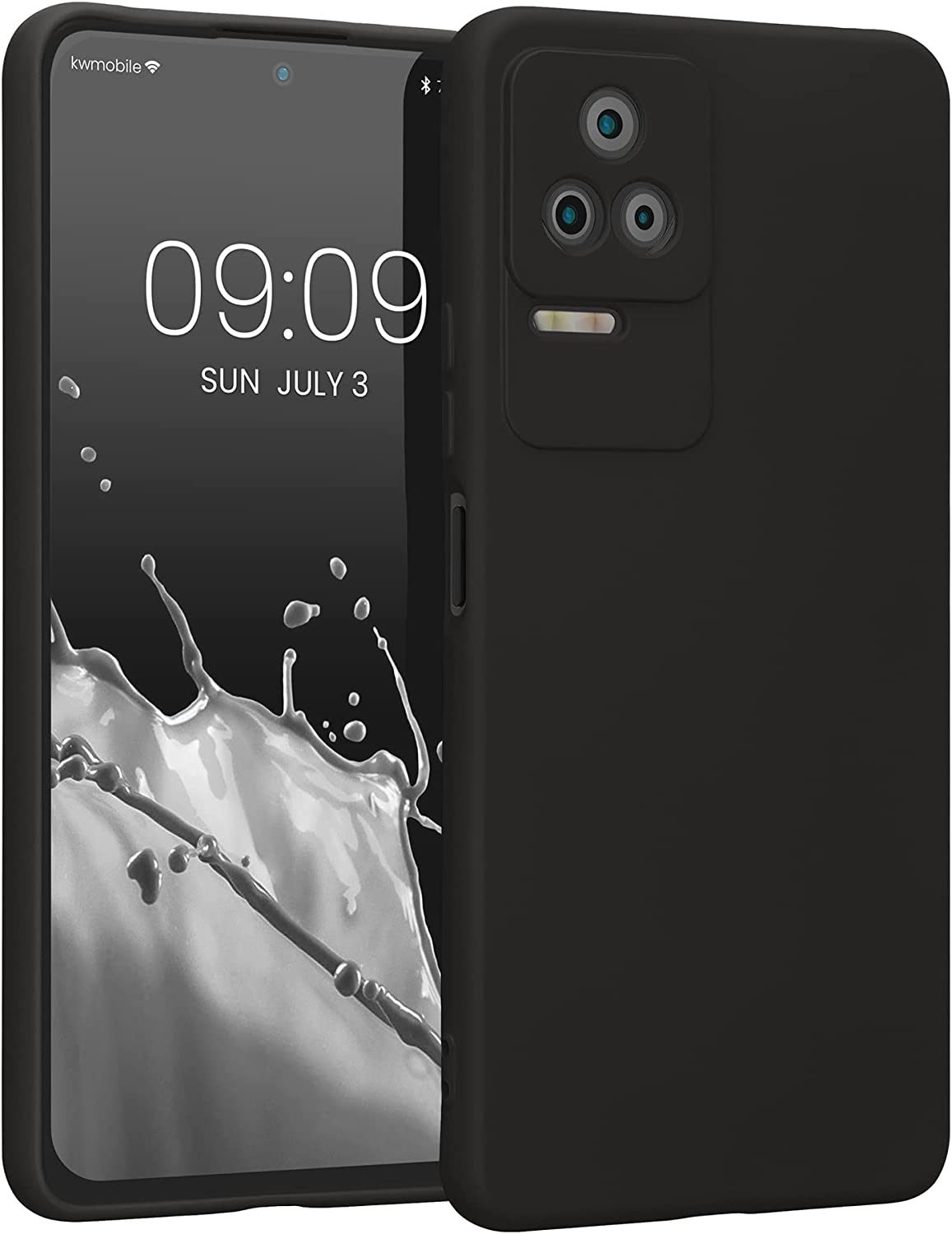 KWmobile Soft Slim Flexible Rubber Cover with Camera Protector - Θήκη Σιλικόνης Xiaomi Poco F4 με Πλαίσιο Κάμερας - Blac