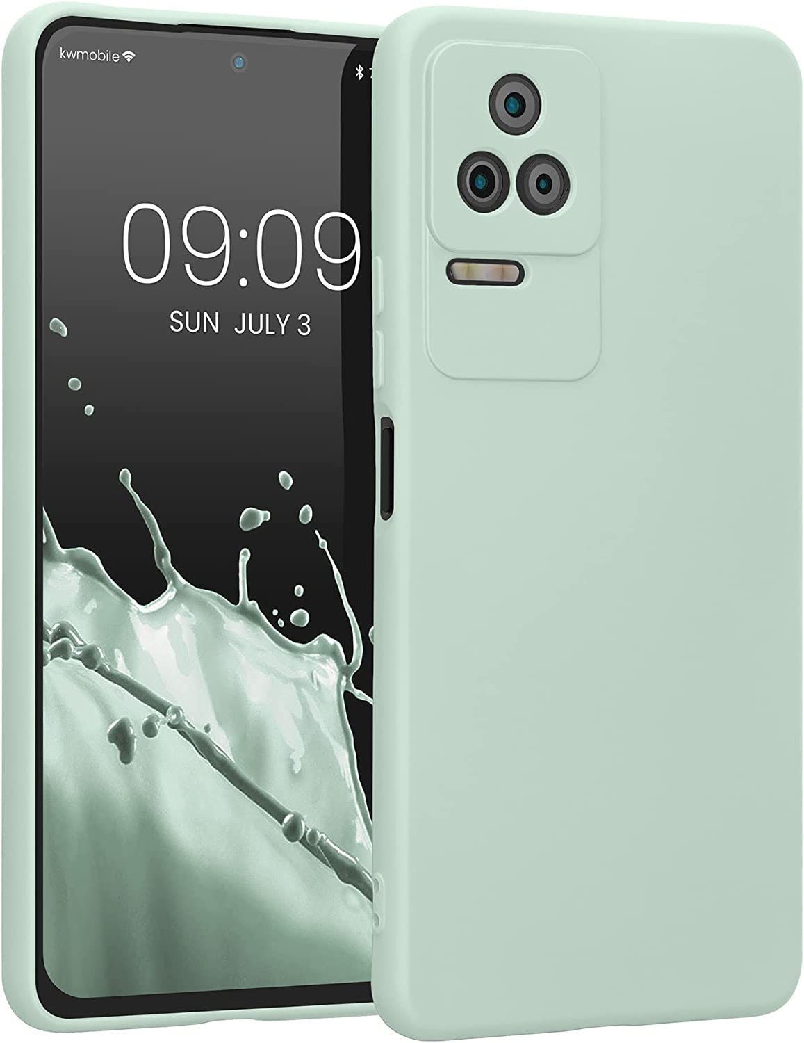 KWmobile Soft Slim Flexible Rubber Cover with Camera Protector - Θήκη Σιλικόνης Xiaomi Poco F4 με Πλαίσιο Κάμερας - Cool Mint