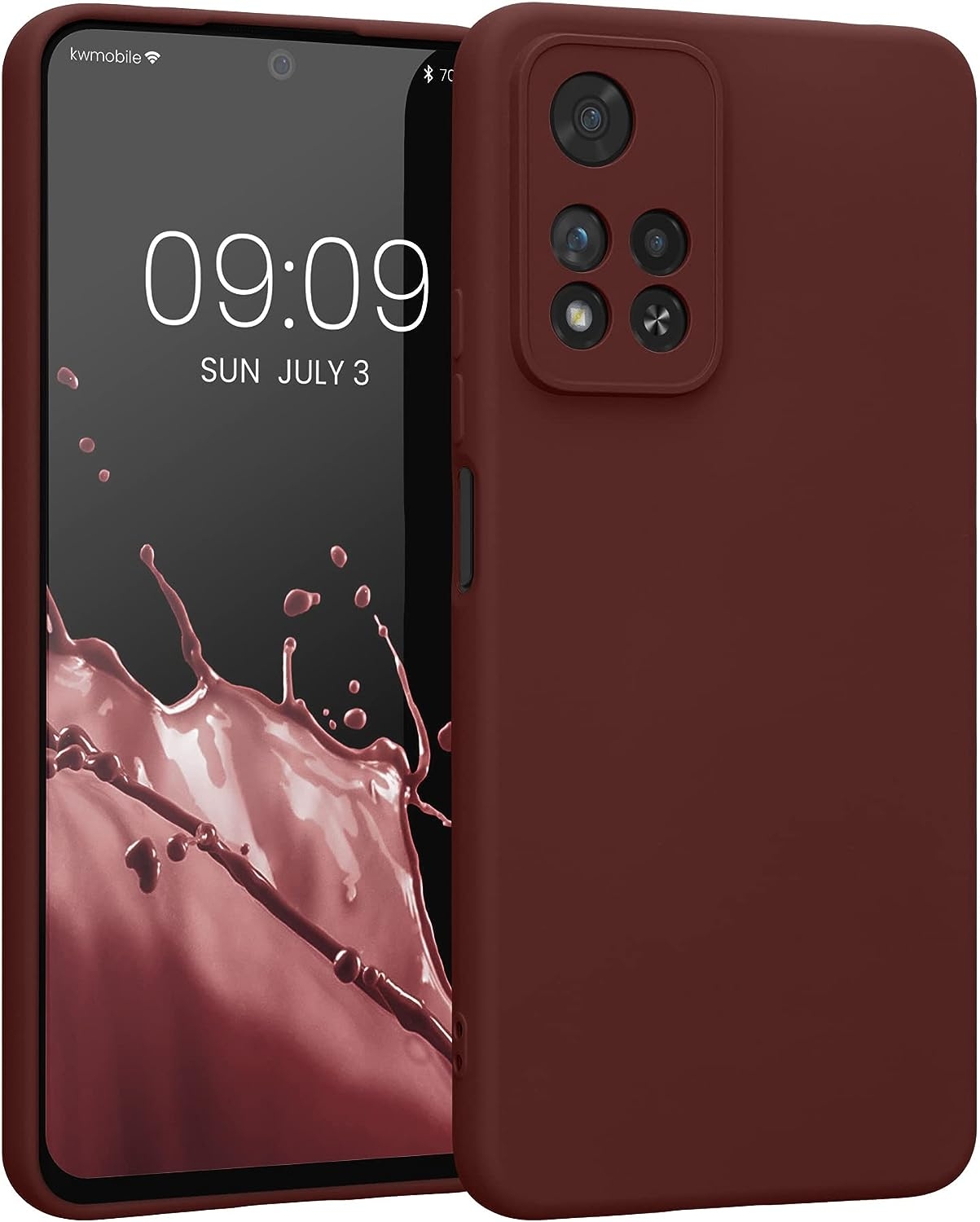 KWmobile Soft Slim Flexible Rubber Cover with Camera Protector - Θήκη Σιλικόνης Xiaomi Redmi Note 11 Pro Plus 5G με Πλαίσιο Κάμερας - Bordeaux Violet