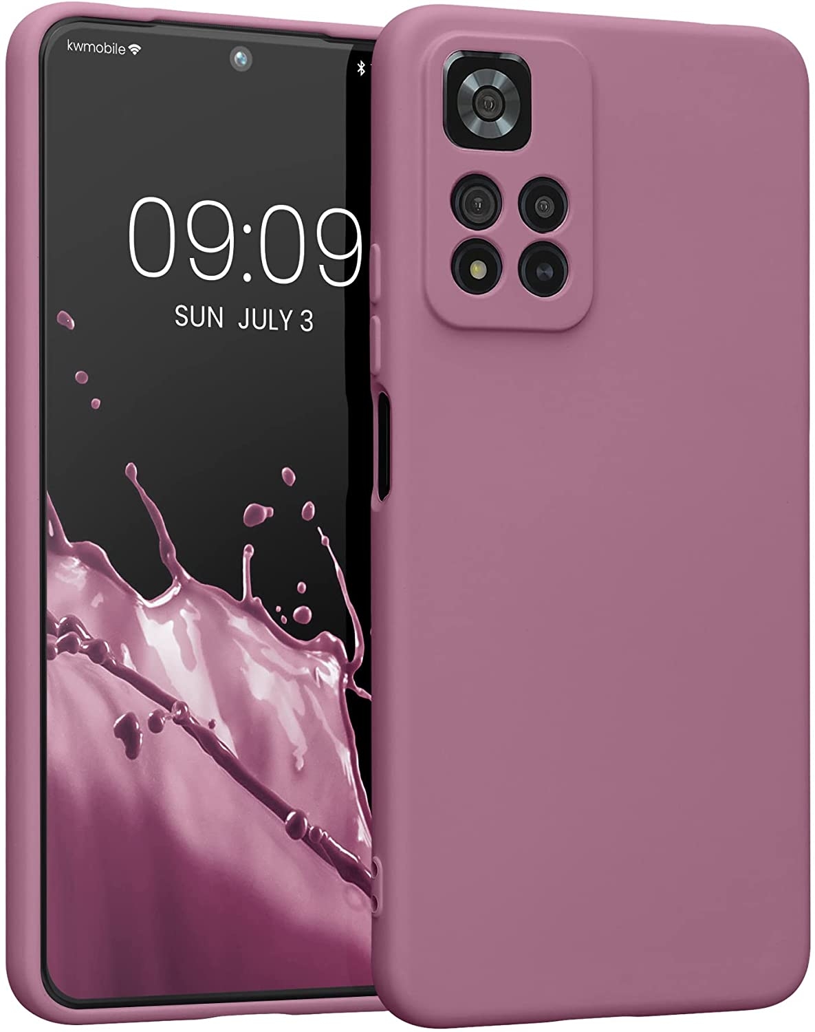 KWmobile Soft Slim Flexible Rubber Cover with Camera Protector - Θήκη Σιλικόνης Xiaomi Redmi Note 11 Pro Plus 5G με Πλαίσιο Κάμερας - Deep Rusty Rose