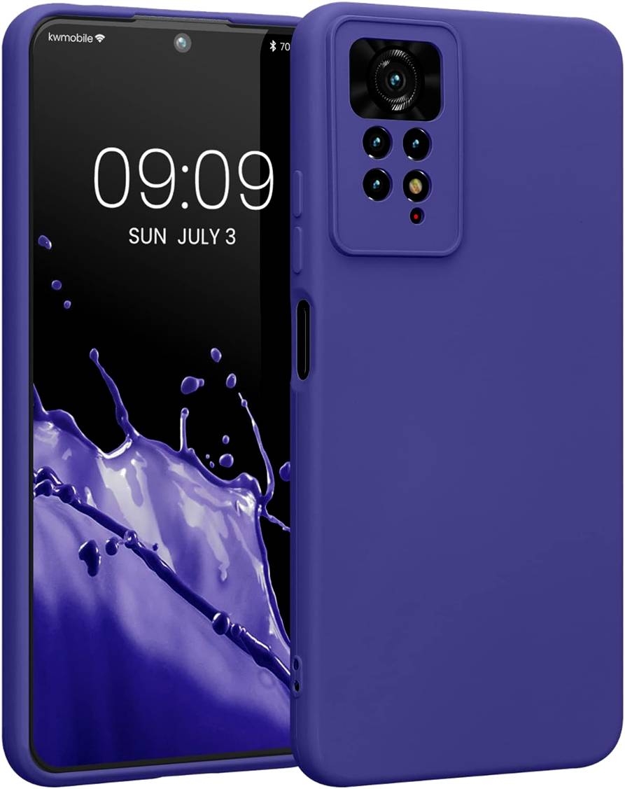KWmobile Soft Slim Flexible Rubber Cover with Camera Protector - Θήκη Σιλικόνης Xiaomi Redmi Note 11 Pro / Redmi Note 12 Pro 4G με Πλαίσιο Κάμερας - Blue Violet