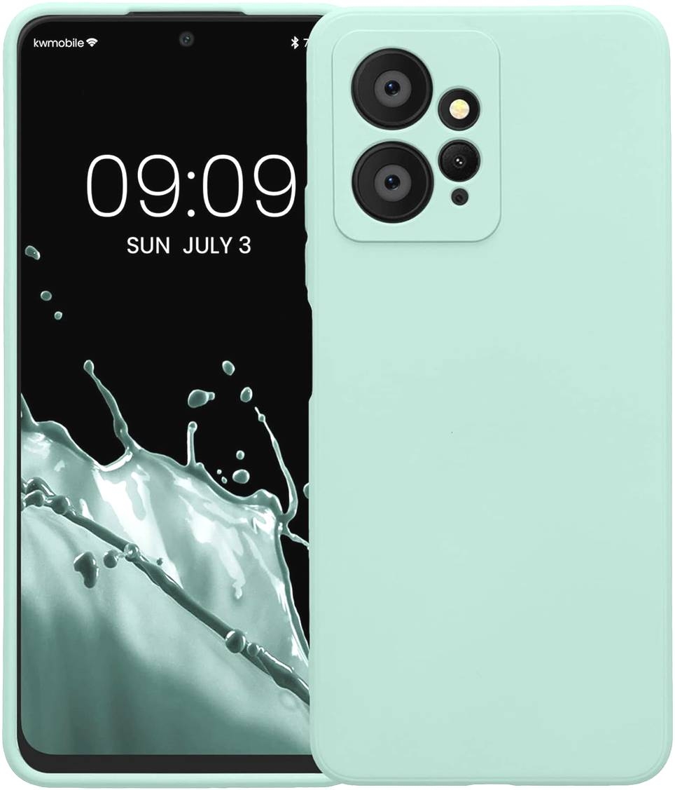 KWmobile Soft Slim Flexible Rubber Cover with Camera Protector - Θήκη Σιλικόνης Xiaomi Redmi Note 12 4G με Πλαίσιο Κάμερας - Cool Mint