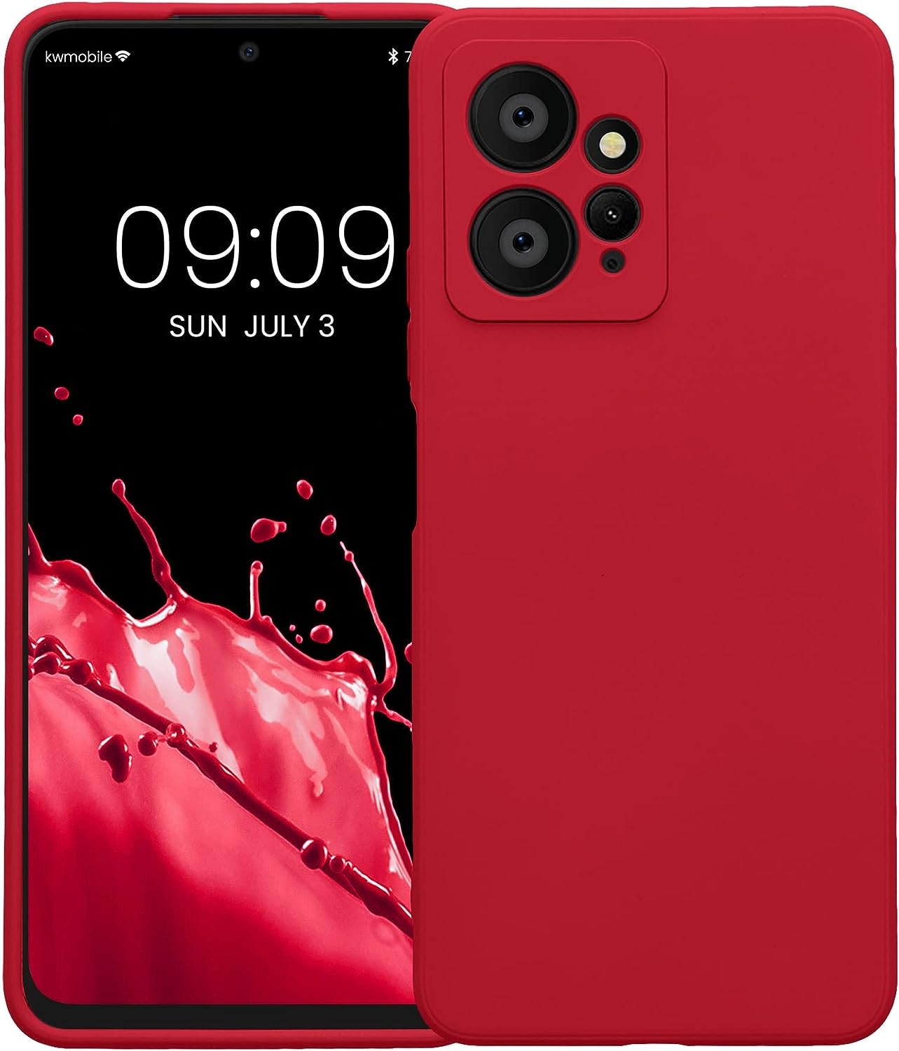 KWmobile Soft Slim Flexible Rubber Cover with Camera Protector - Θήκη Σιλικόνης Xiaomi Redmi Note 12 4G με Πλαίσιο Κάμερας - Sweet Cherry