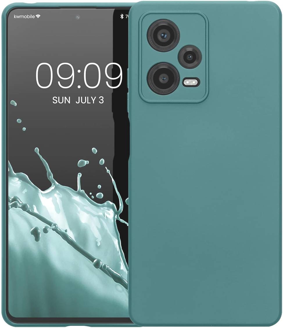 KWmobile Soft Slim Flexible Rubber Cover with Camera Protector - Θήκη Σιλικόνης Xiaomi Redmi Note 12 Pro 5G με Πλαίσιο Κάμερας - Arctic Night