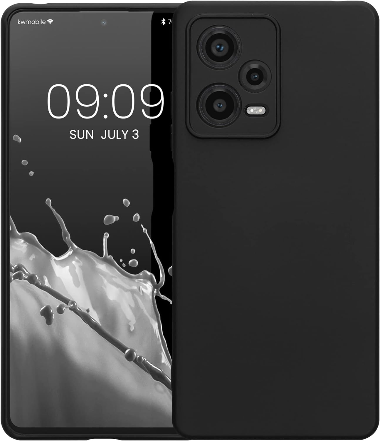 KWmobile Soft Slim Flexible Rubber Cover with Camera Protector - Θήκη Σιλικόνης Xiaomi Redmi Note 12 Pro 5G με Πλαίσιο Κάμερας - Black