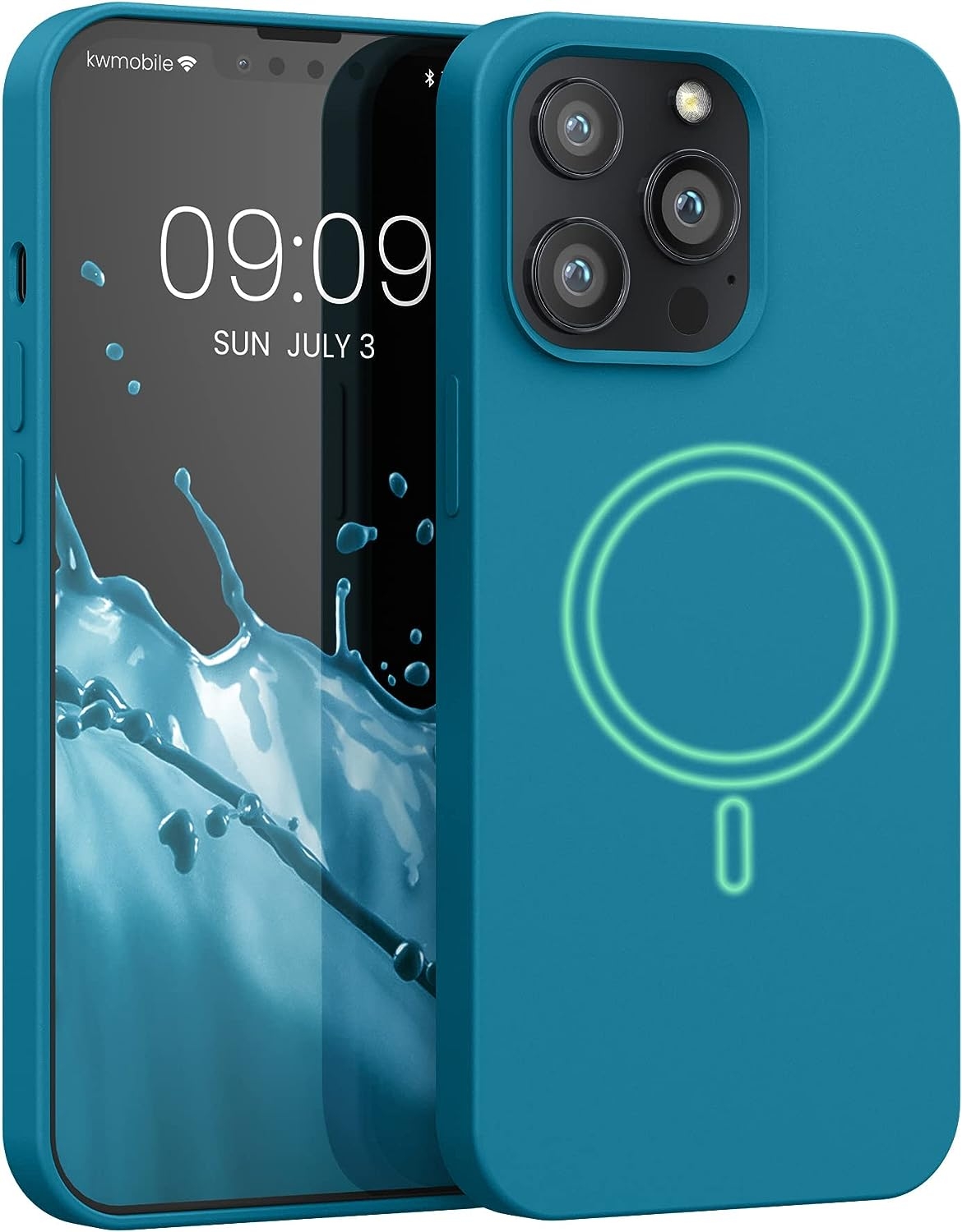 KWmobile Θήκη MagSafe Σιλικόνης Apple iPhone 13 Pro - Soft Flexible Rubber Cover - Teal Matte