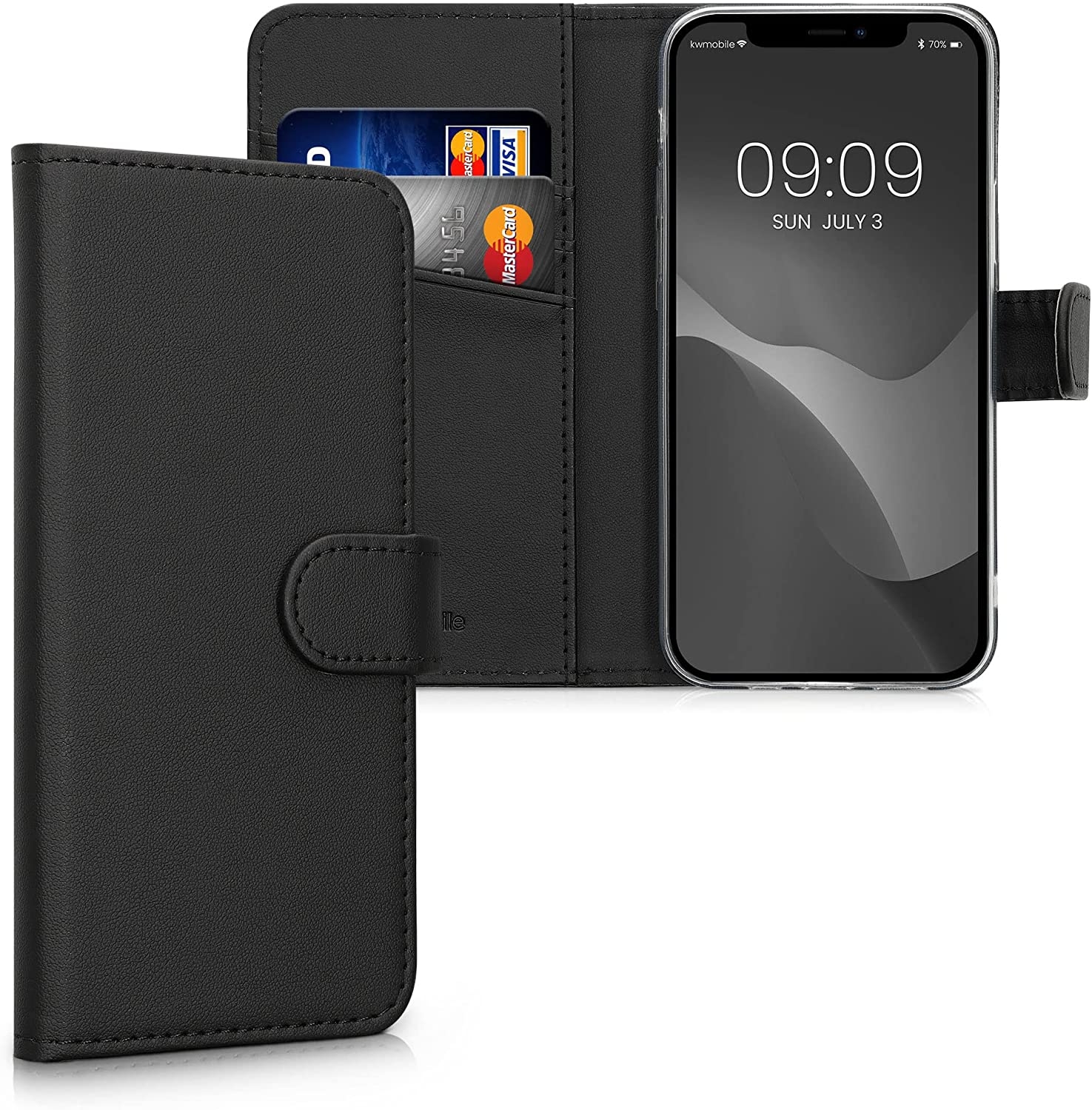 KWmobile Θήκη - Πορτοφόλι Apple iPhone 12 / 12 Pro - Black