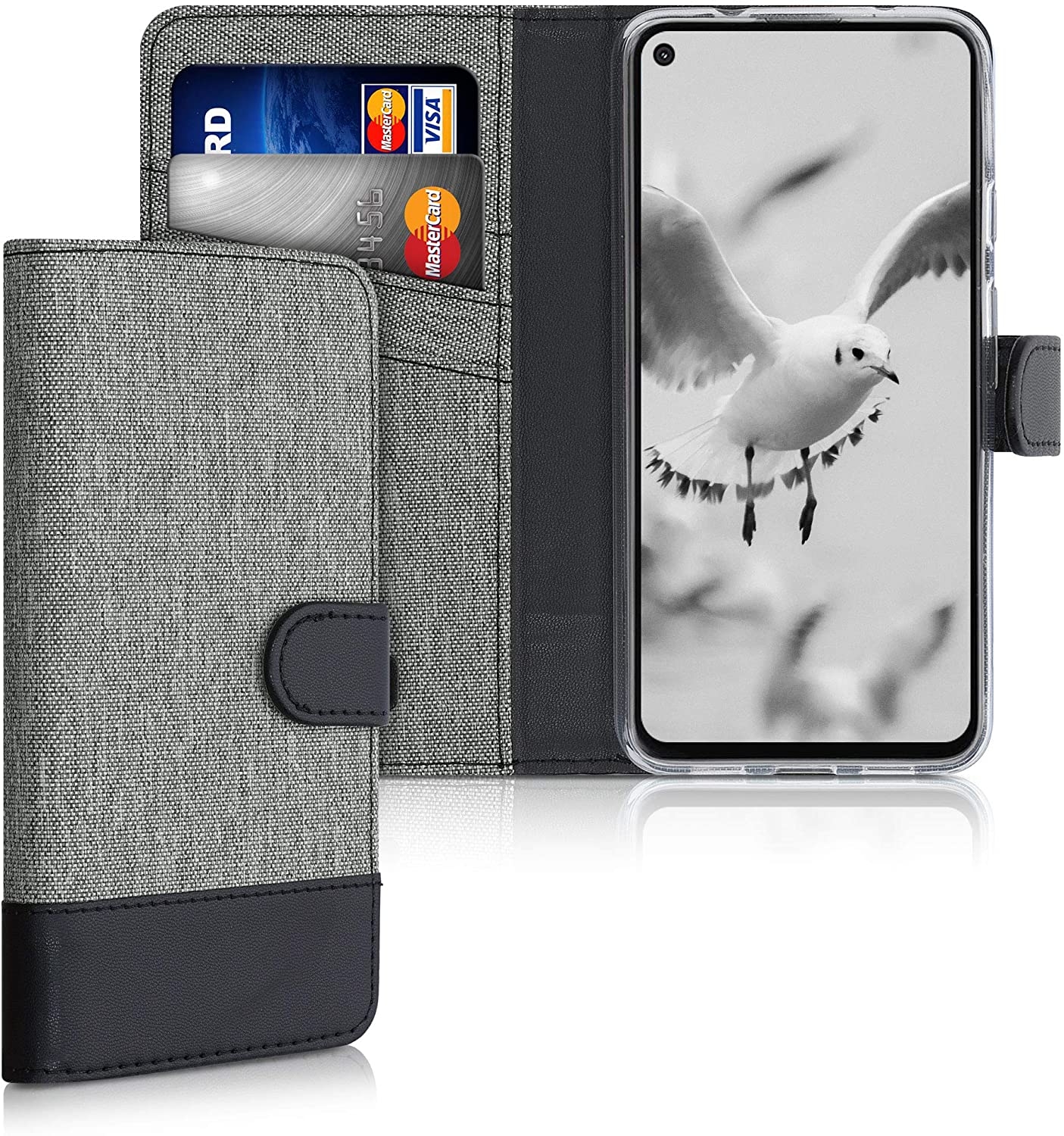 KWmobile Θήκη Πορτοφόλι Google Pixel 4a 5G - Grey / Black