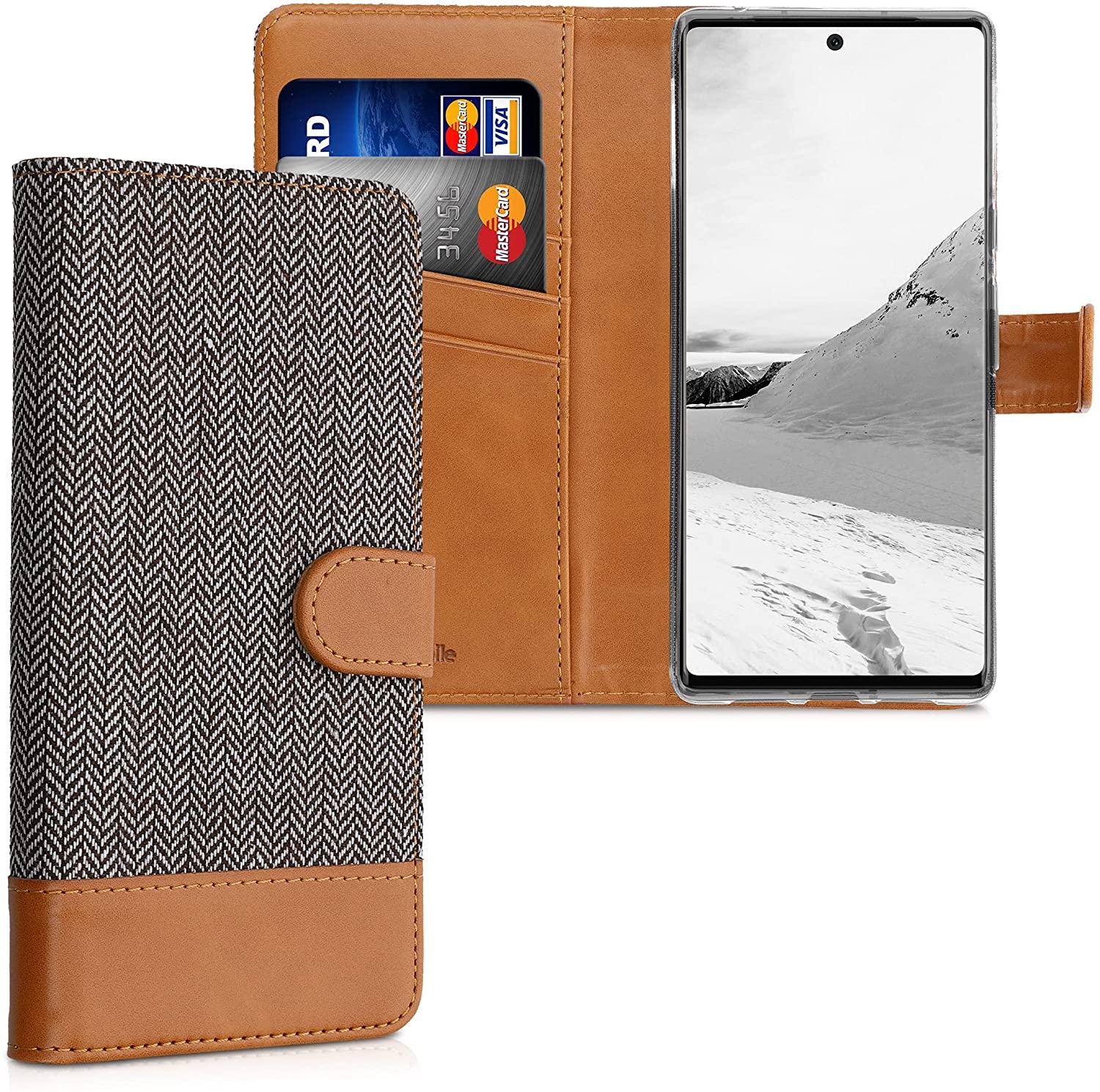 KWmobile Θήκη Πορτοφόλι Google Pixel 6 Pro - Light Grey / Brown