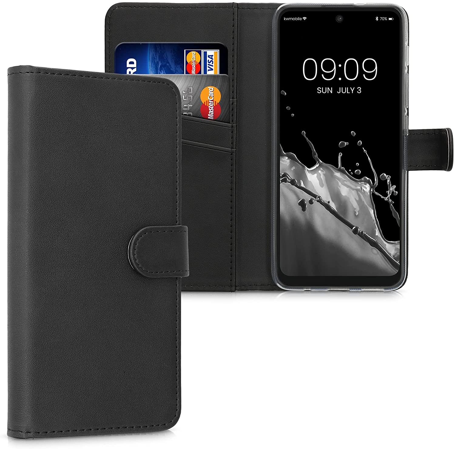 KWmobile Θήκη - Πορτοφόλι Motorola Moto E40 - Black 