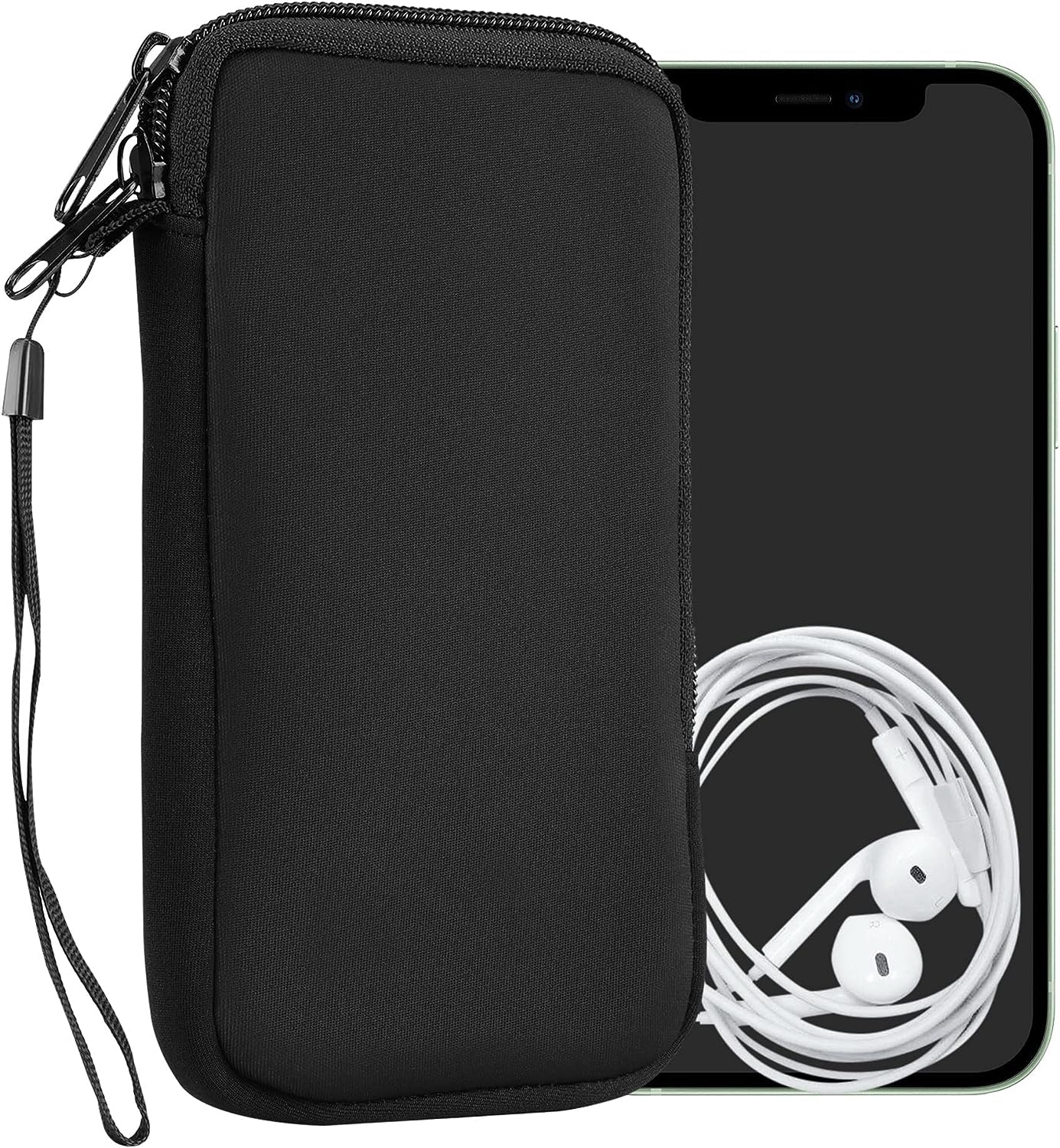 KWmobile Θήκη - Πουγκί Νεοπρενίου με Φερμουάρ για Smartphones έως 6.8" - Black