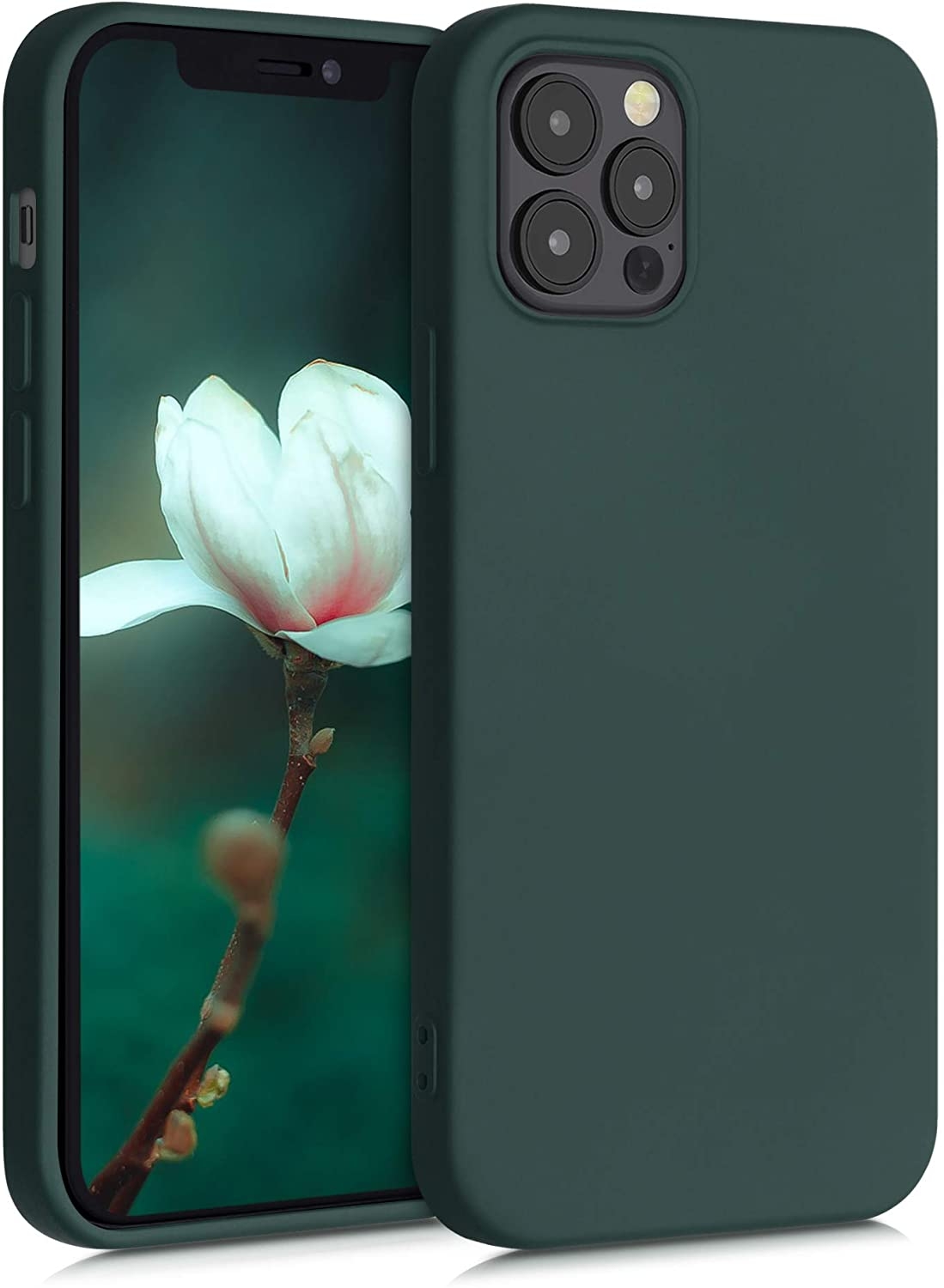 KWmobile Θήκη Σιλικόνης Apple iPhone 12/ 12 Pro- Soft Flexible Rubber Cover - Moss Green (53844.169)