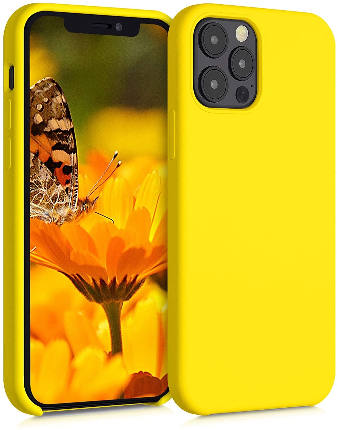 KWmobile Θήκη Σιλικόνης Apple iPhone 12/12 Pro - Soft Flexible Rubber Cover - Vibrant Yellow