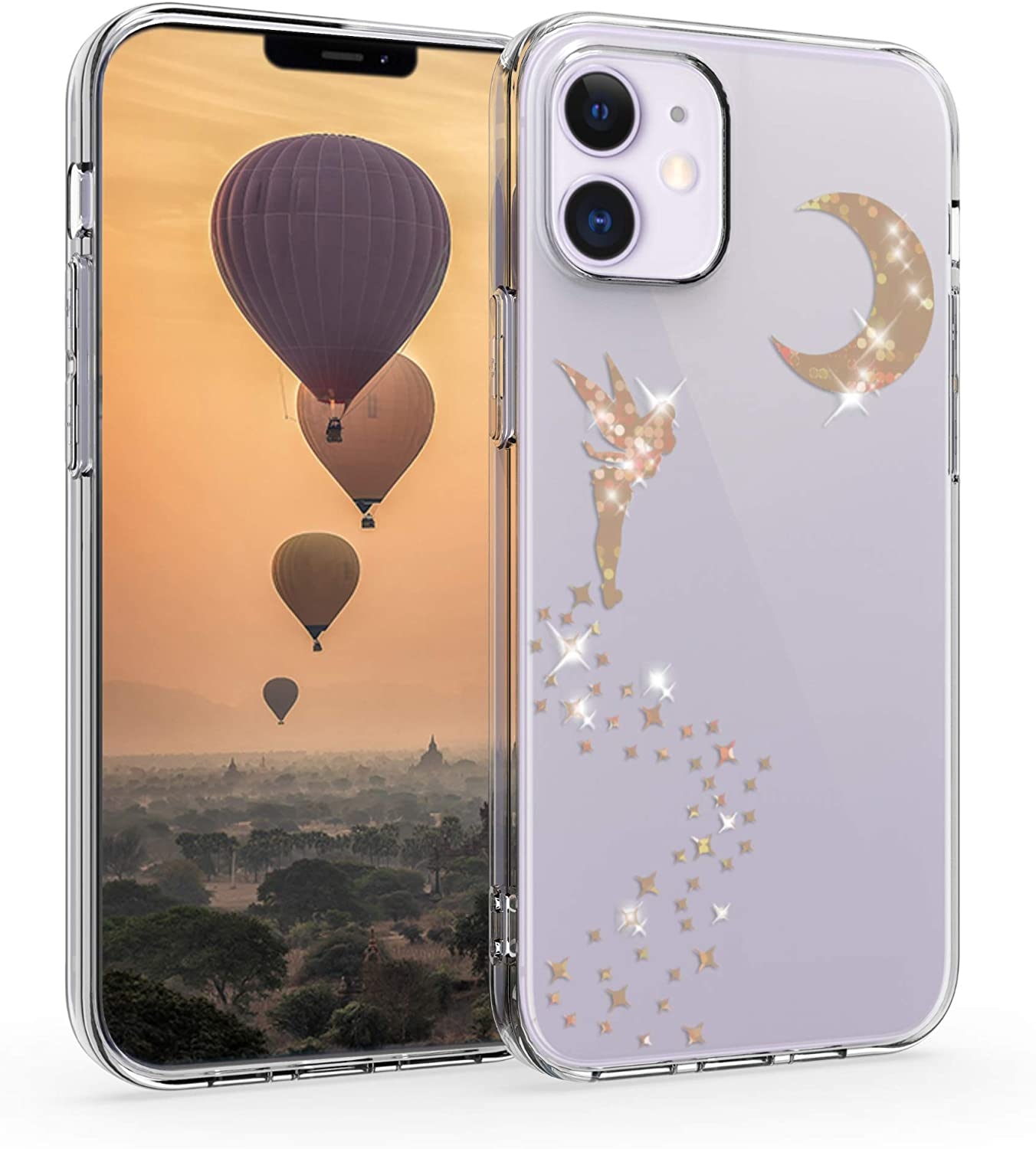 KWmobile Θήκη Σιλικόνης Apple iPhone 12 mini - Glittery Fairy / Rose Gold / Transparent