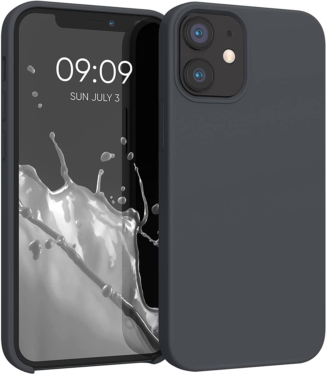 KWmobile Θήκη Σιλικόνης Apple iPhone 12 mini - Soft Flexible Rubber Cover - Black Matte