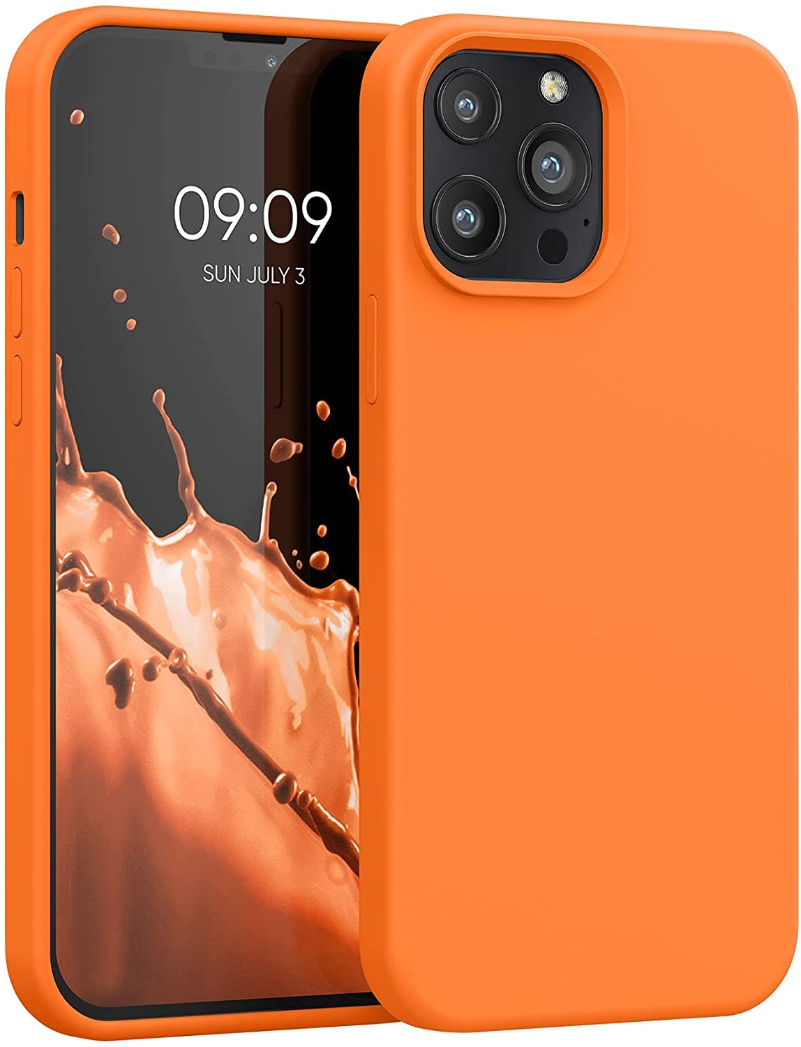 KWmobile Θήκη Σιλικόνης Apple iPhone 13 Pro Max - Soft Flexible Rubber Cover - Cosmic Orange