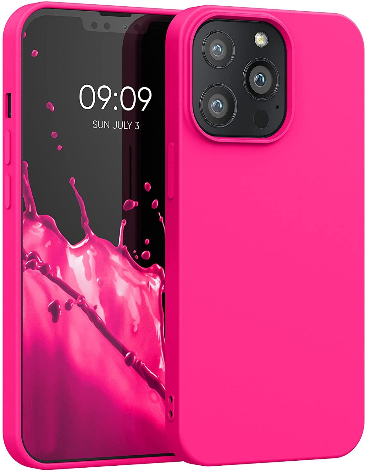 KWmobile Θήκη Σιλικόνης Apple iPhone 13 Pro - Soft Flexible Rubber Cover - Neon Pink