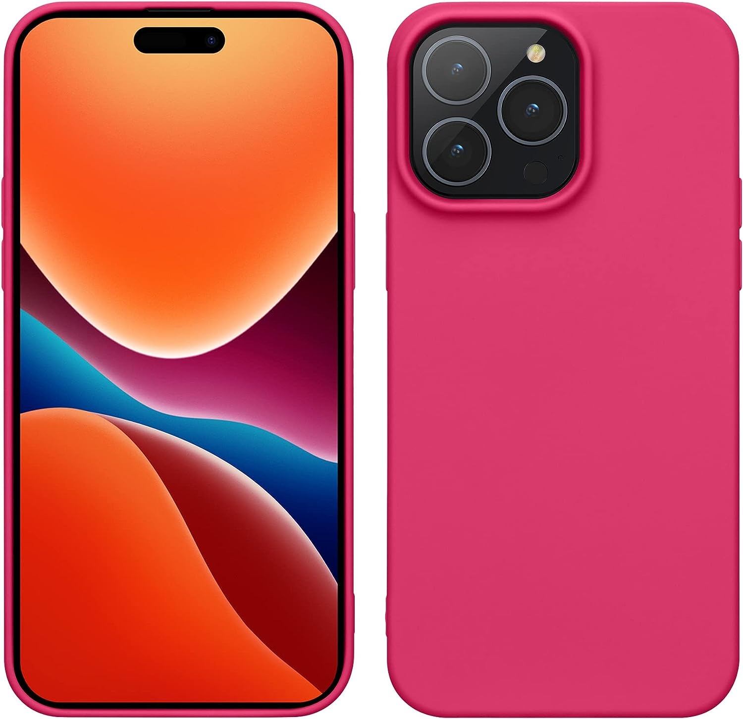 KWmobile Θήκη Σιλικόνης Apple iPhone 14 Pro Max - Neon Pink - UniqueShop