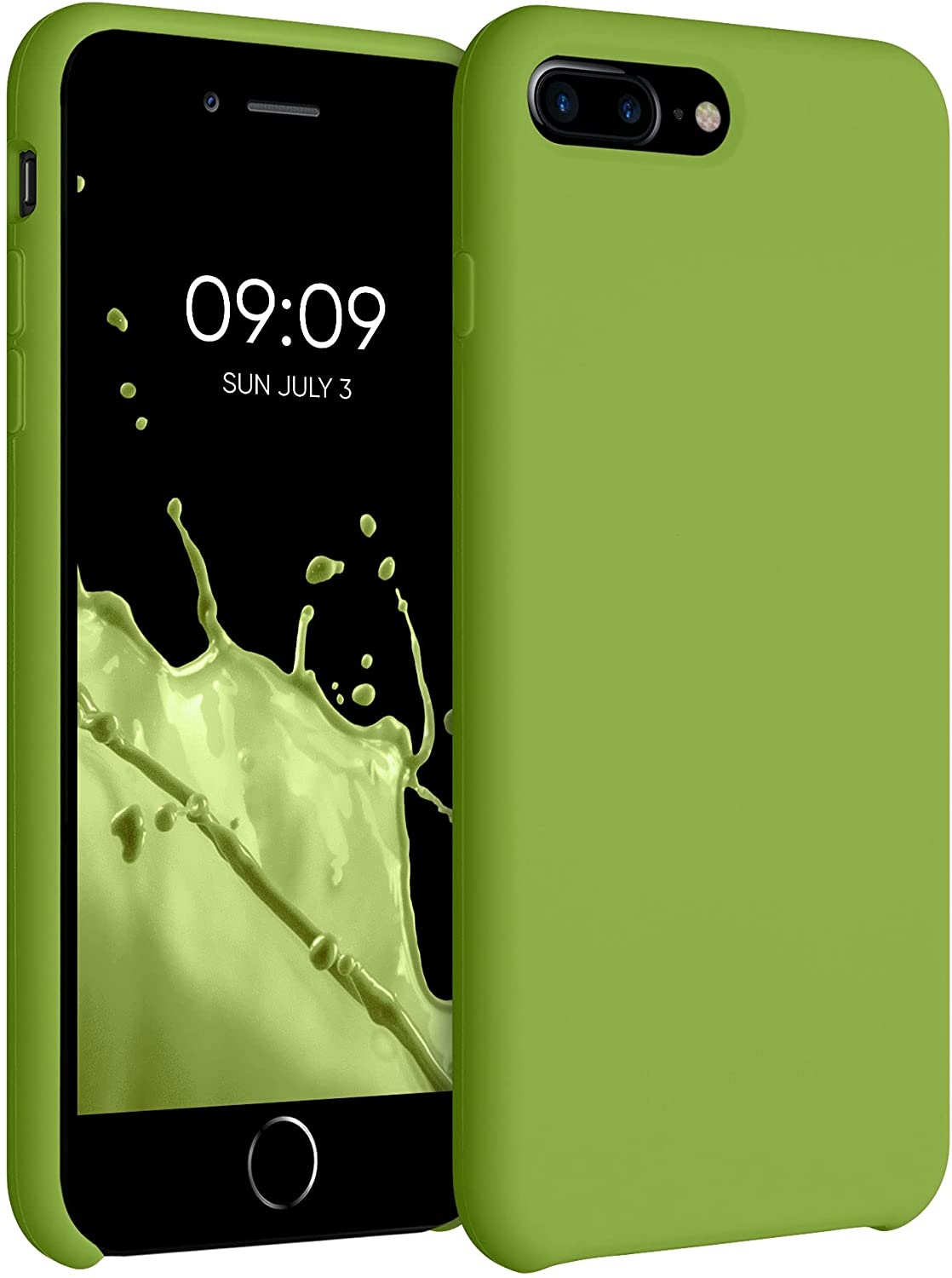 KWmobile Θήκη Σιλικόνης Apple iPhone 8 Plus / 7 Plus - Soft Flexible Rubber Cover - Green Peppercorn 