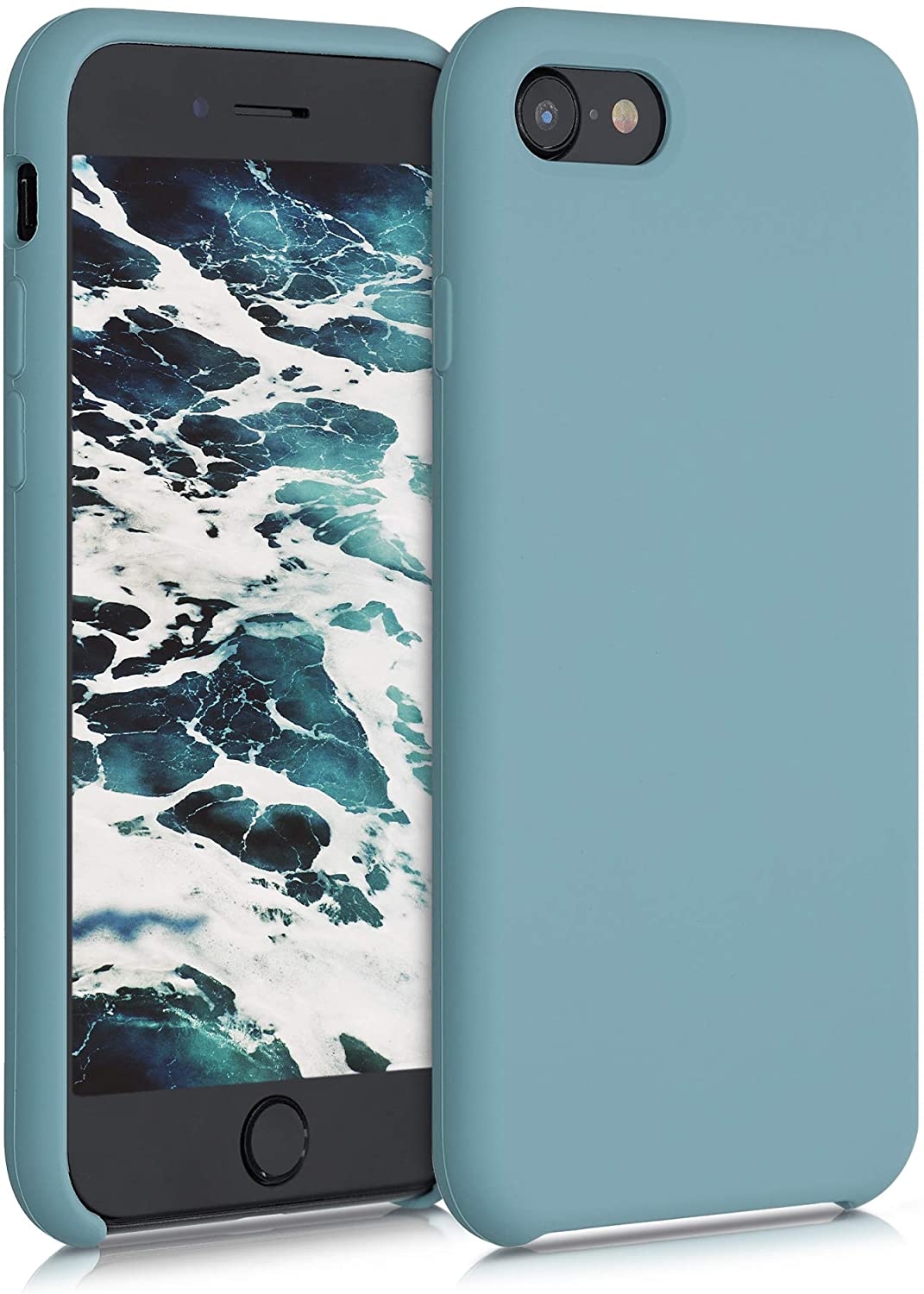 KWmobile Θήκη Σιλικόνης Apple iPhone SE 2022 / 2020 / 8 / 7 - Soft Flexible Rubber Cover - Stone Blue