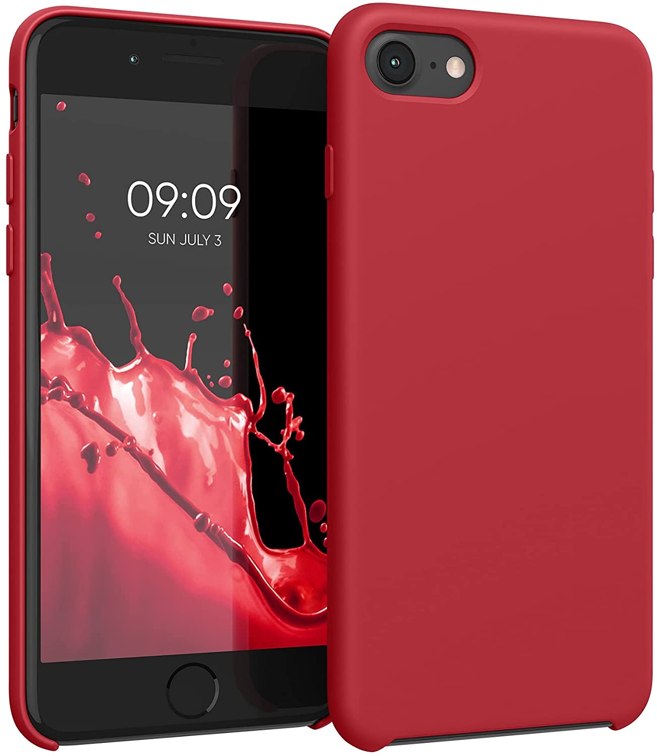 KWmobile Θήκη Σιλικόνης Apple iPhone SE 2022 / 2020 / 7 / 8 - Soft Flexible Rubber Cover - Rococo Red