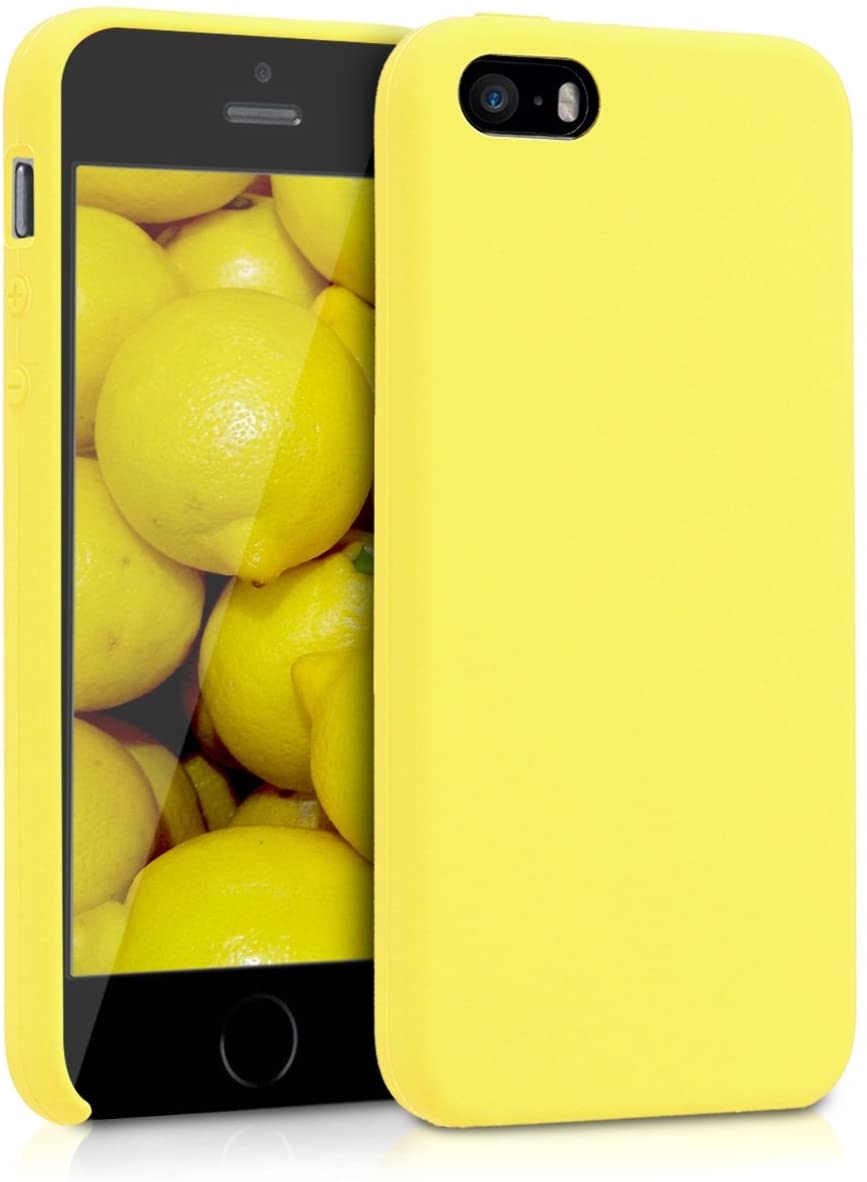 KWmobile Θήκη Σιλικόνης Apple iPhone SE / 5S / 5 - Soft Flexible Rubber Cover - Neon Yellow