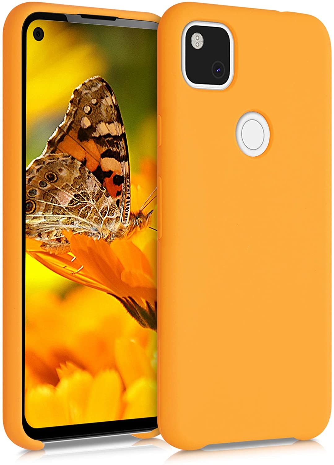 KWmobile Θήκη Σιλικόνης Google Pixel 4a - Soft Flexible Rubber Cover - Saffron Yellow